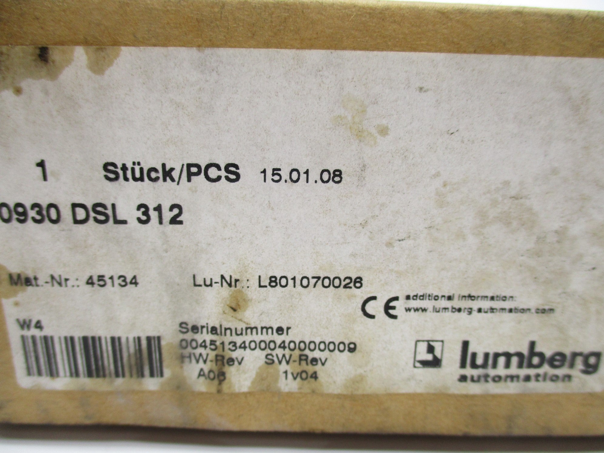 LUMBERG 0930DSL312 NSMP