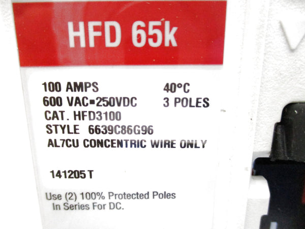 EATON HFD3100 SER. C 600VAC 100A NSMP