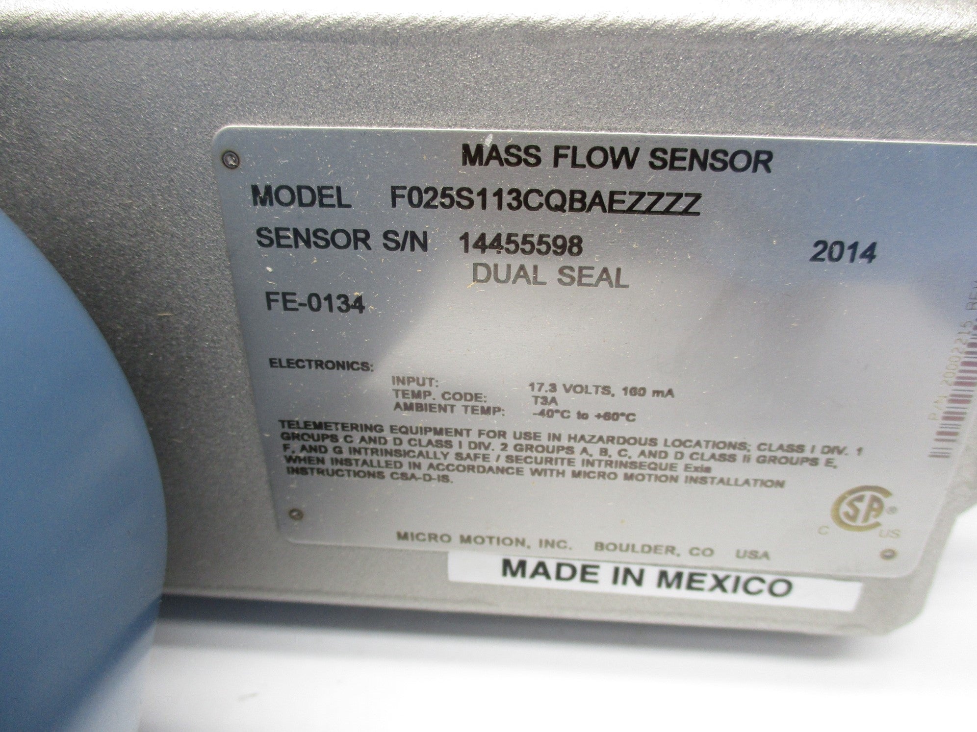 MICRO MOTRON F025S113CQBAEZZZZ NSNP