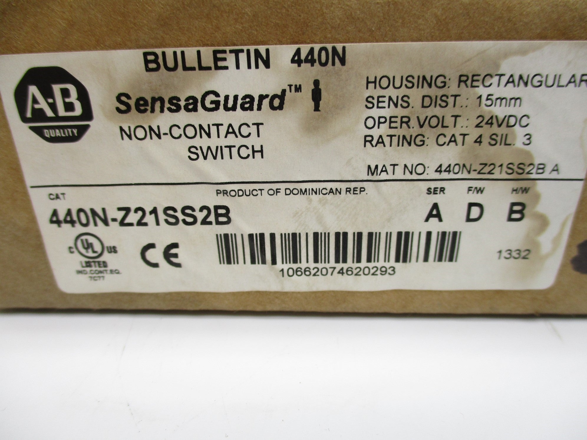 ALLEN BRADLEY 440N-Z21SS2B SER. A (BR/WH) NSMP