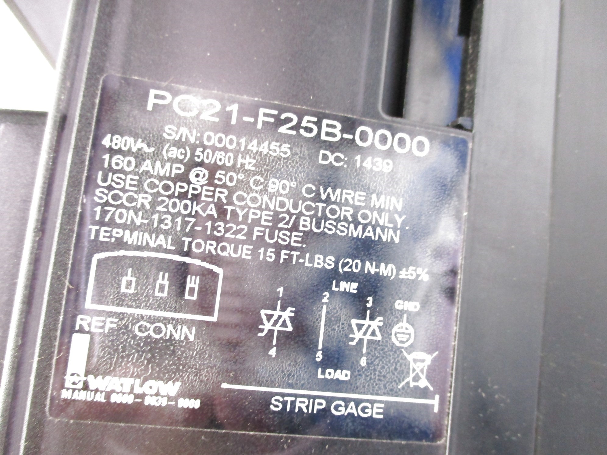 WATLOW PC21-F25B-0000 NSNP