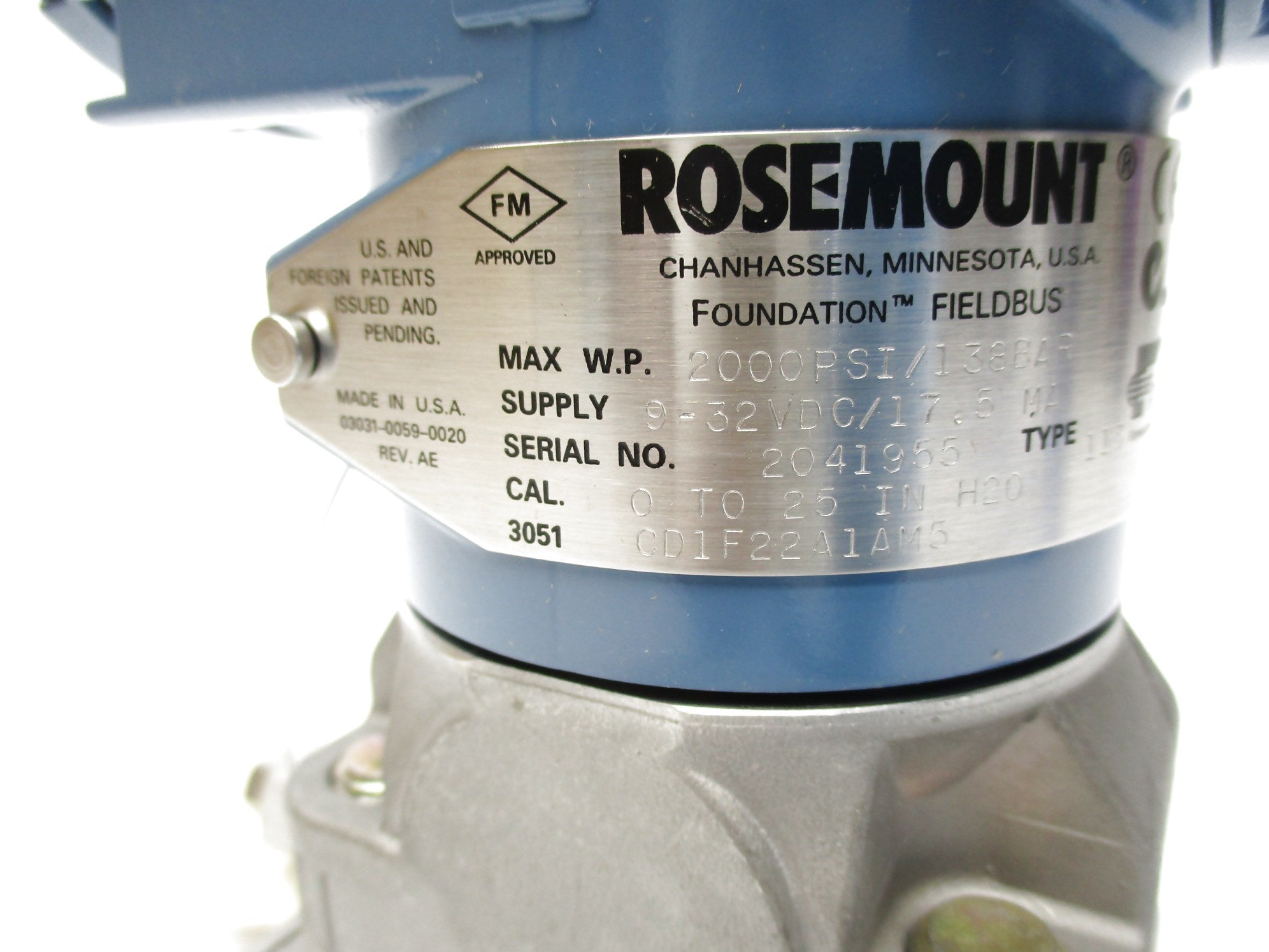 ROSEMOUNT 3051CD1F22A1AM5 NSMP