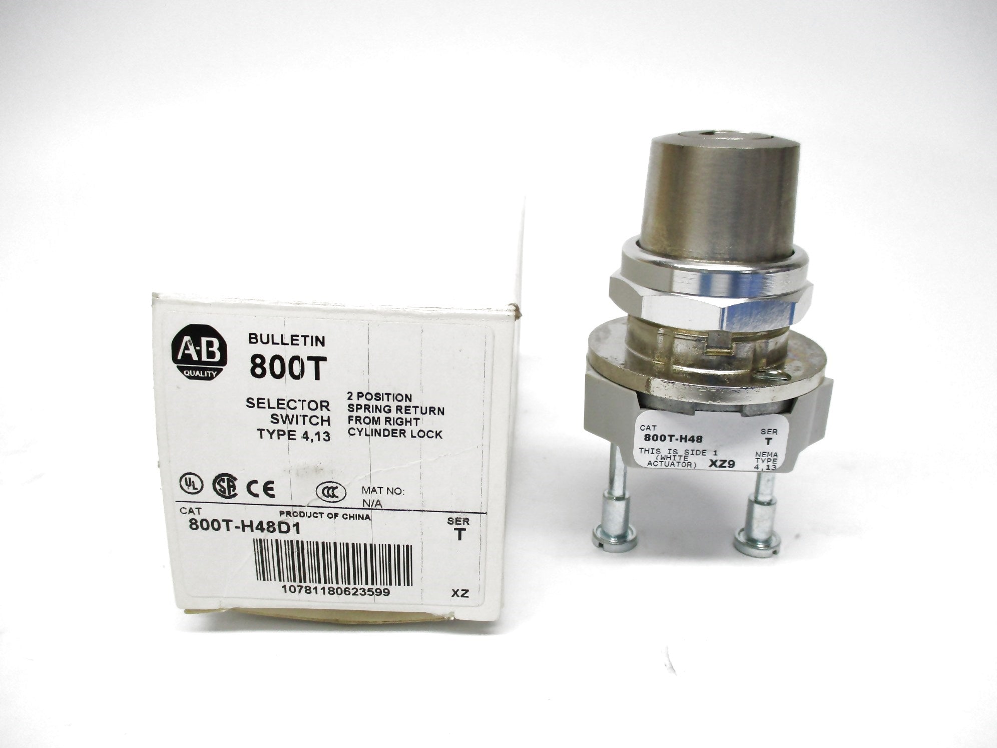 ALLEN BRADLEY 800T-H48D1 SER. T (W/O KEY) (WH) NSMP