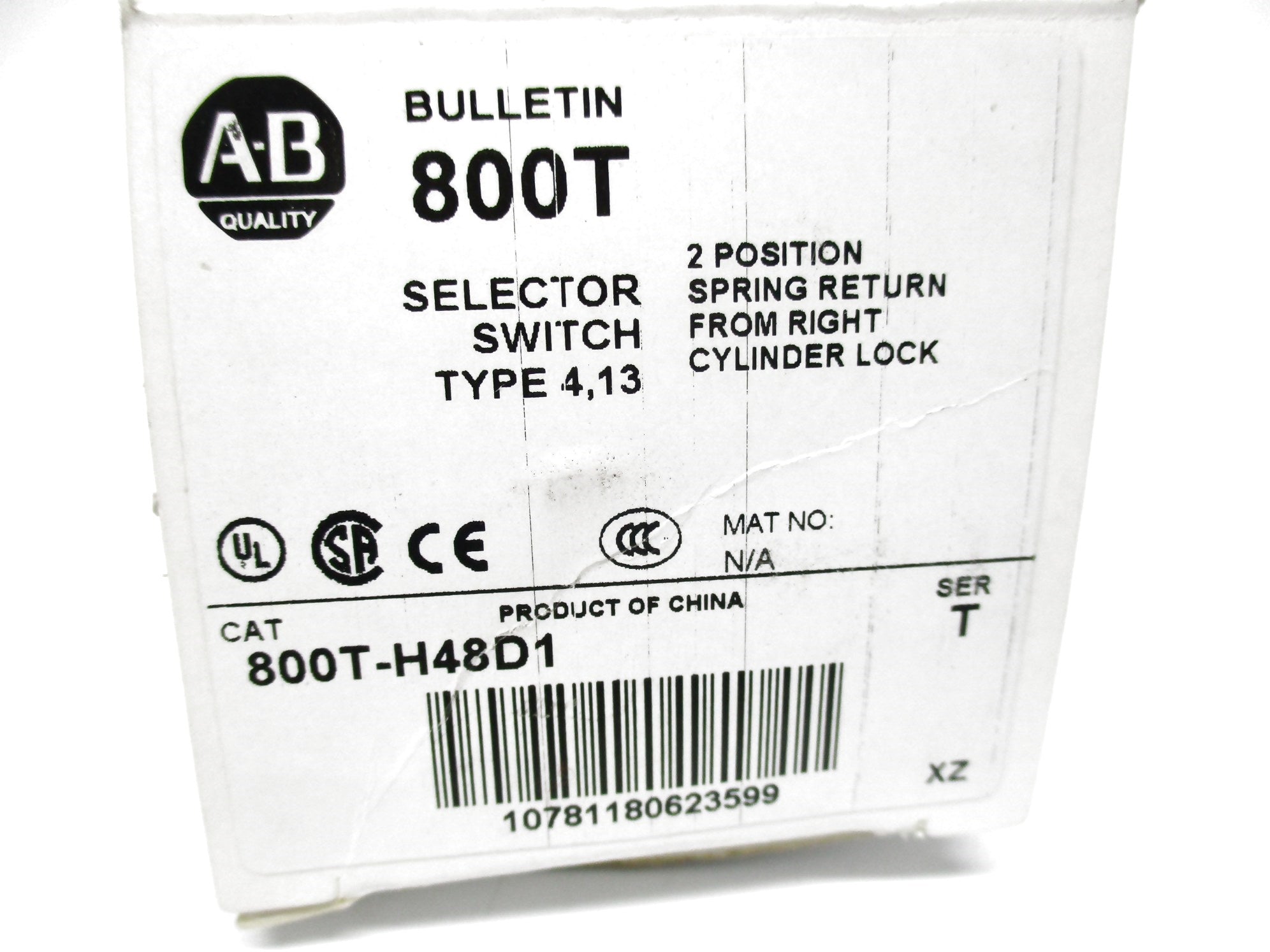 ALLEN BRADLEY 800T-H48D1 SER. T (W/O KEY) (WH) NSMP