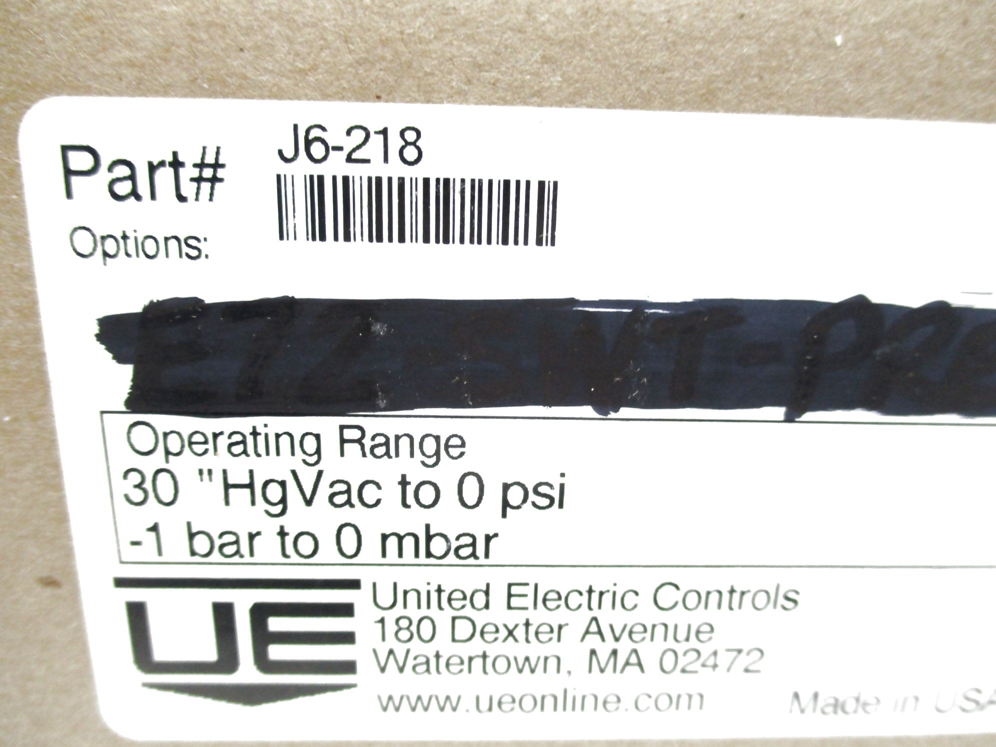 UNITED ELECTRIC J6-218 NSMP