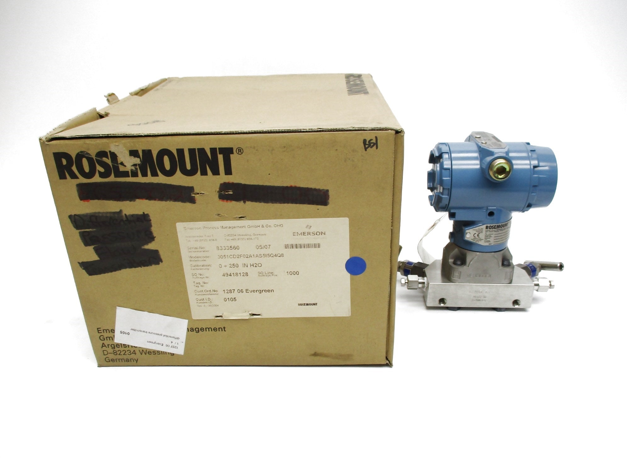 ROSEMOUNT 3051CD2F02A1AS5I5Q4Q8 NSMP