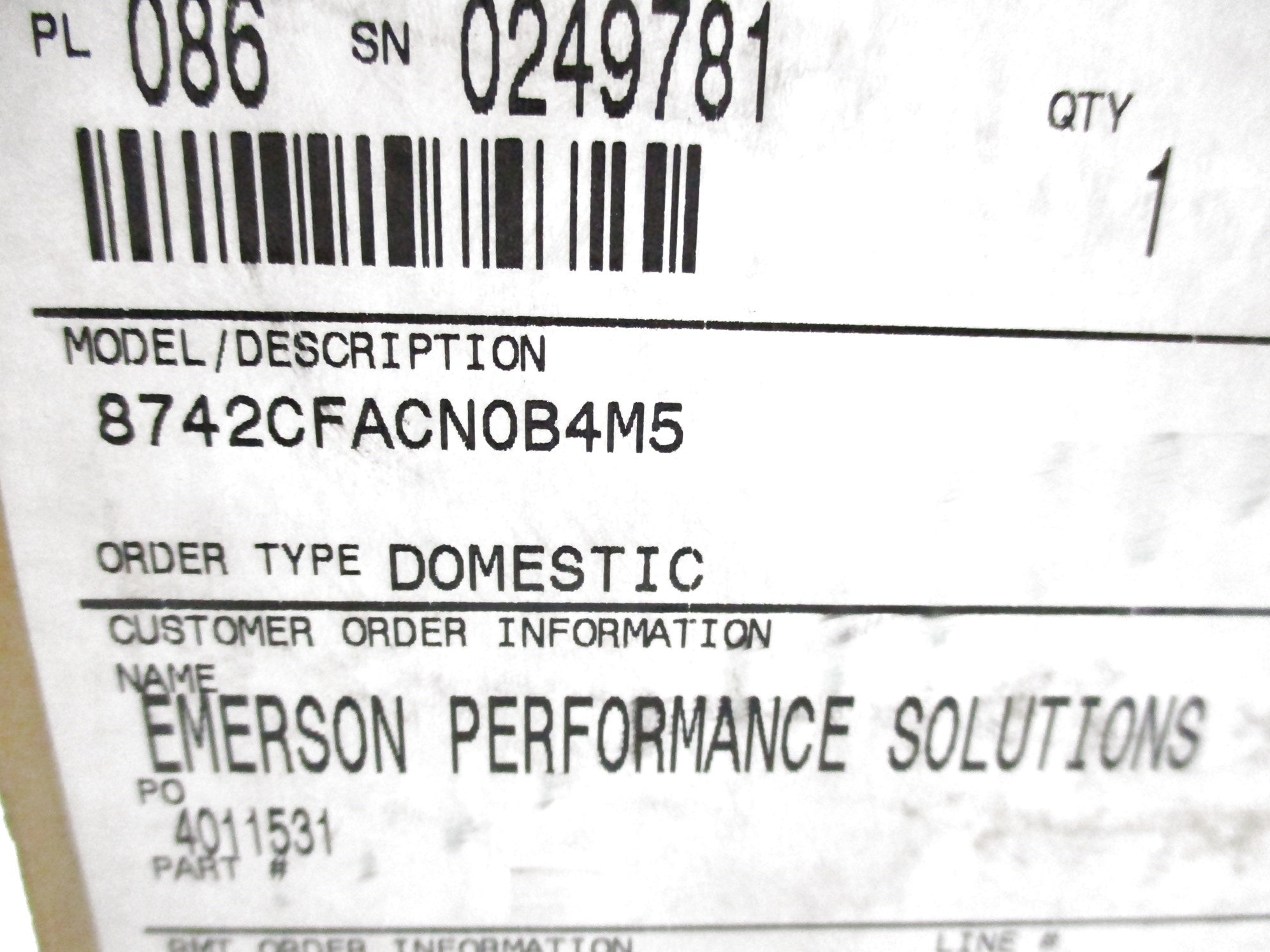 ROSEMOUNT 8742CFACN0B4M5 NSMP