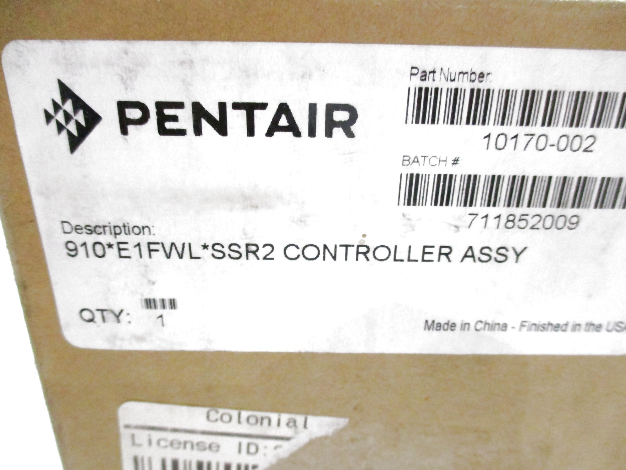 PENTAIR 10170-002 910*E1FWL*SSR2 NSMP
