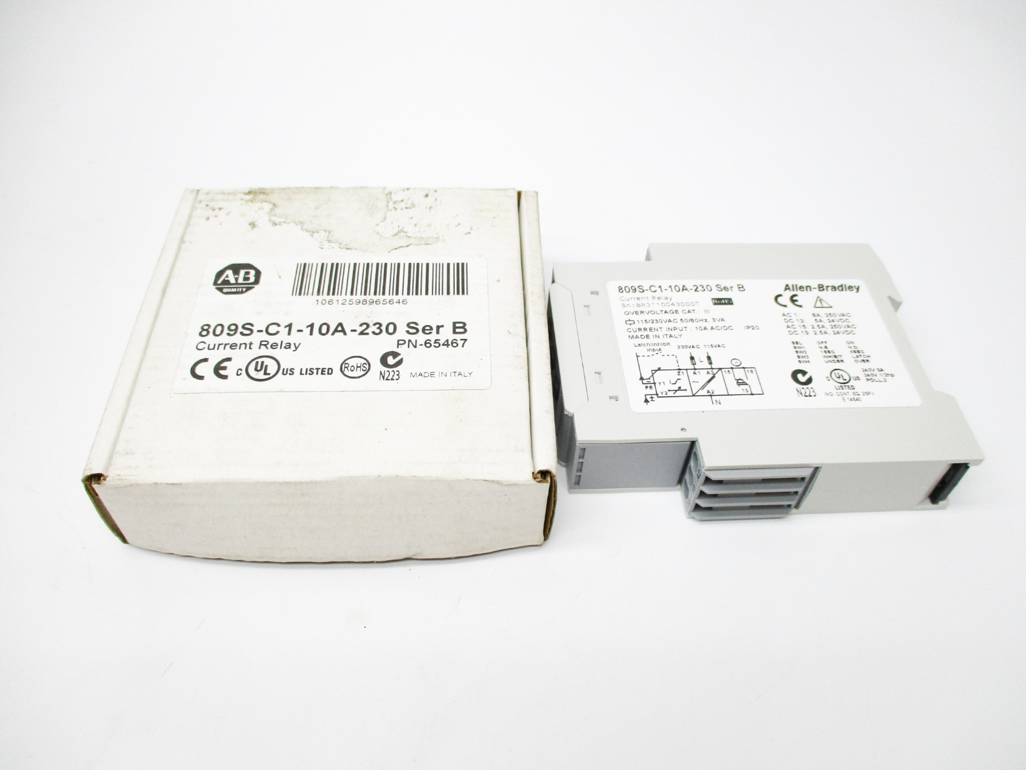 INDUSTRIAL SPARE PART 809S-C1-10A-230 SER. B 115/230VAC (WH) NSMP
