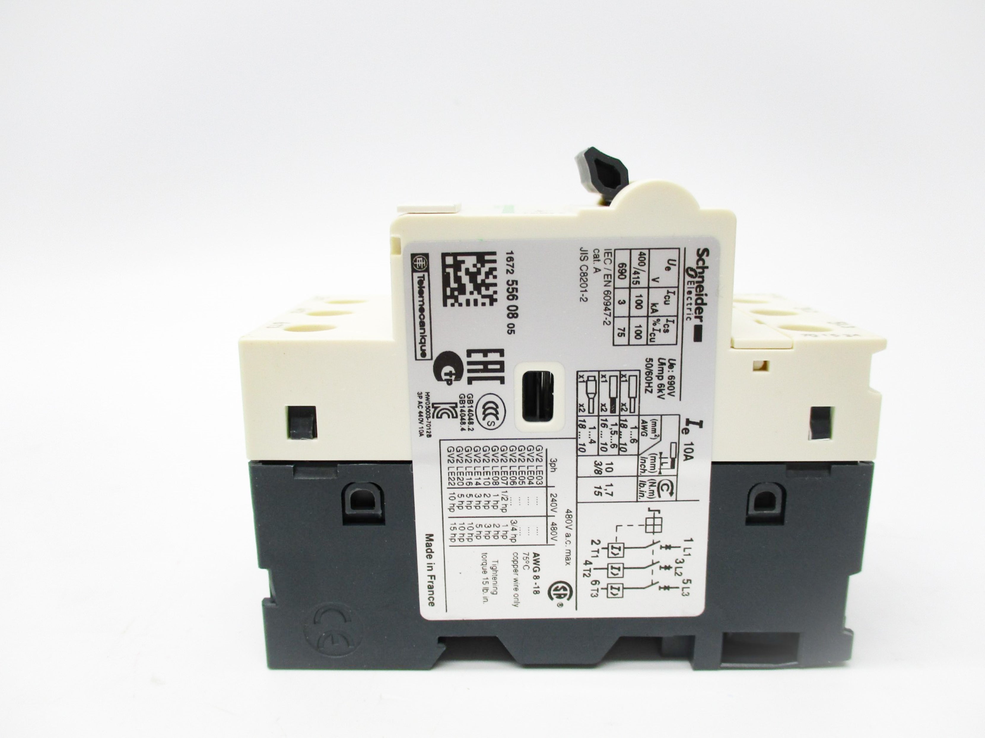 SCHNEIDER ELECTRIC GV2LE14 10A NSMP