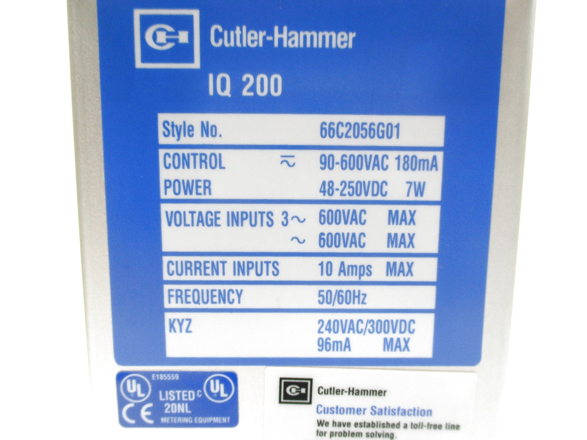 CUTLER HAMMER IQ200 66C2056G01 NSNP