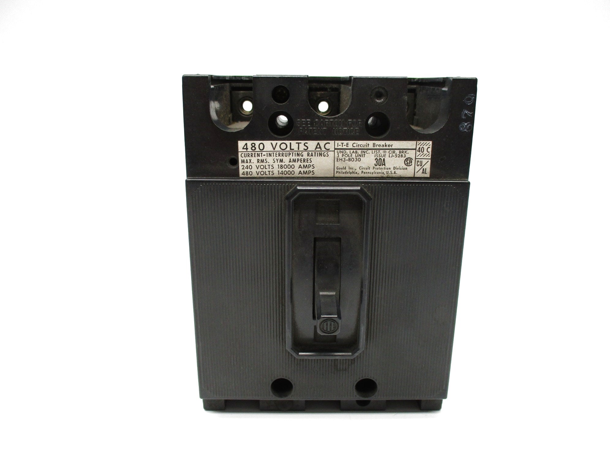 ITE EH3-B030 30A 480VAC UNMP