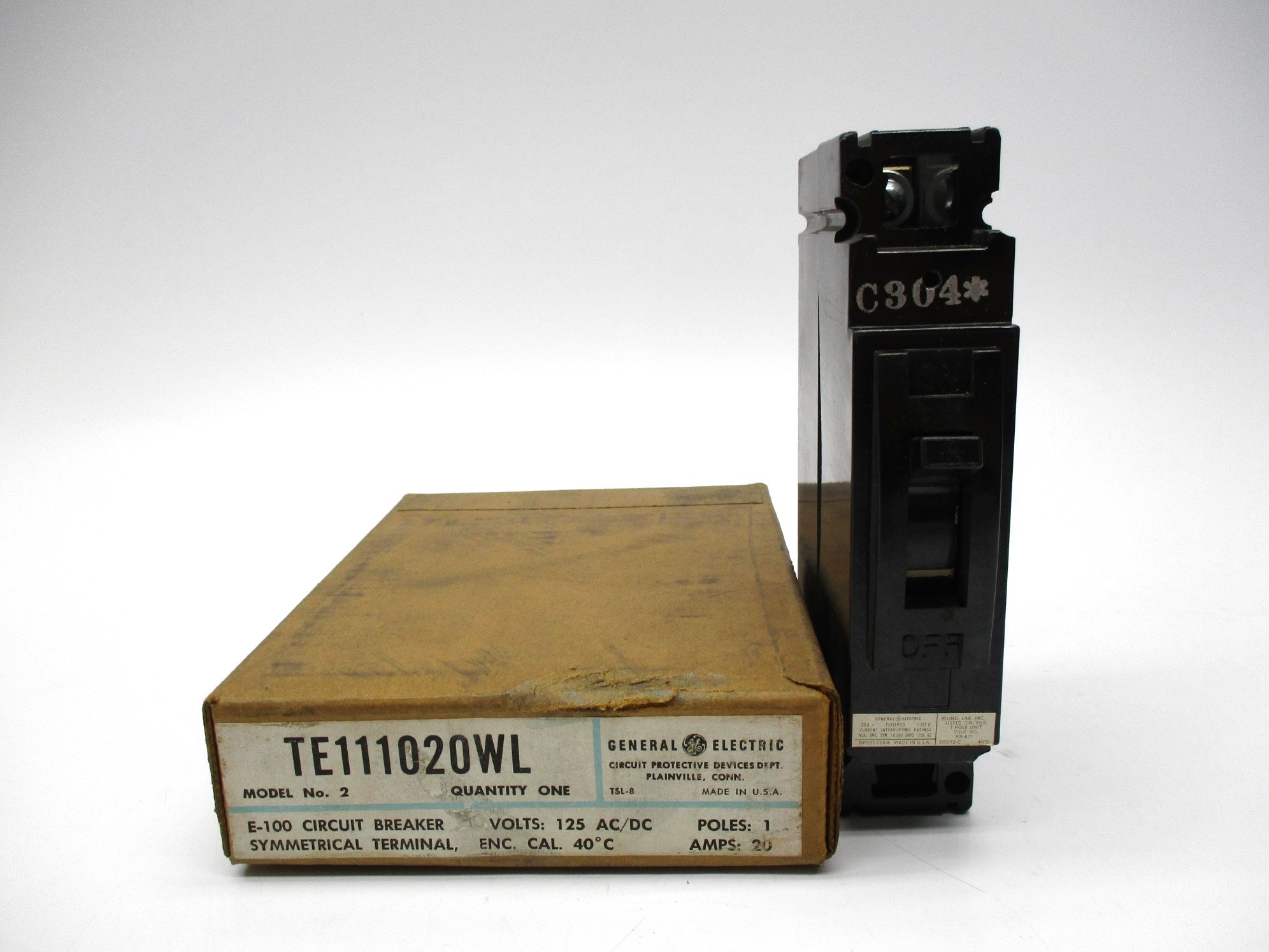 GENERAL ELECTRIC TE111020WL 20A 125VAC/DC NSMP