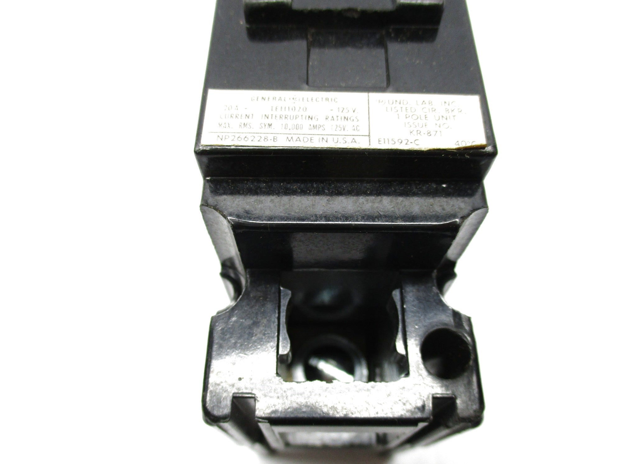 GENERAL ELECTRIC TE111020WL 20A 125VAC/DC NSMP