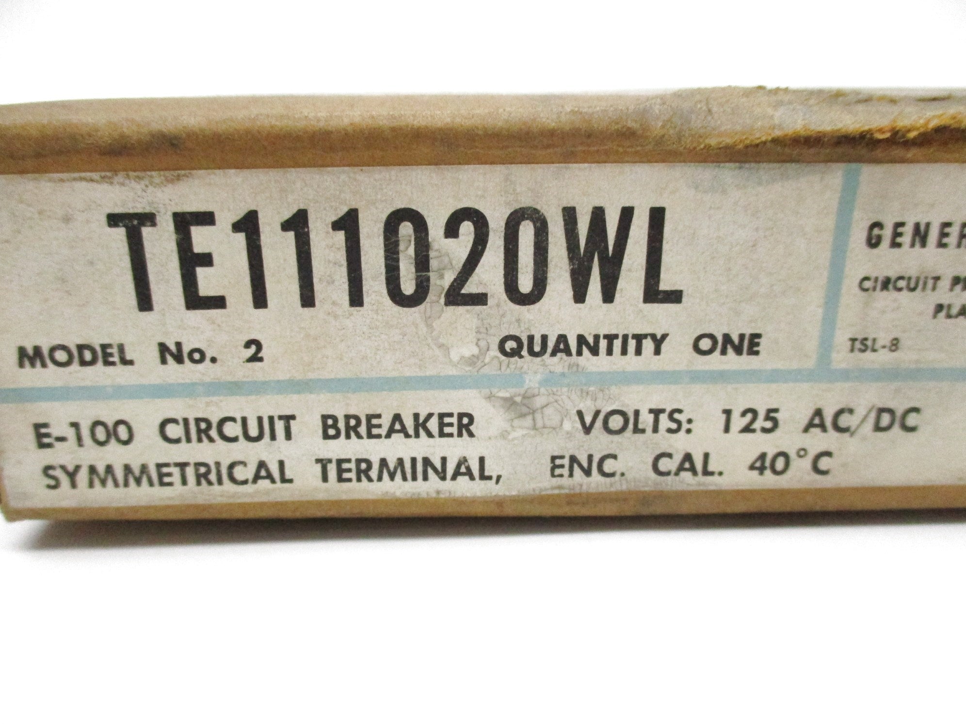 GENERAL ELECTRIC TE111020WL 20A 125VAC/DC NSMP