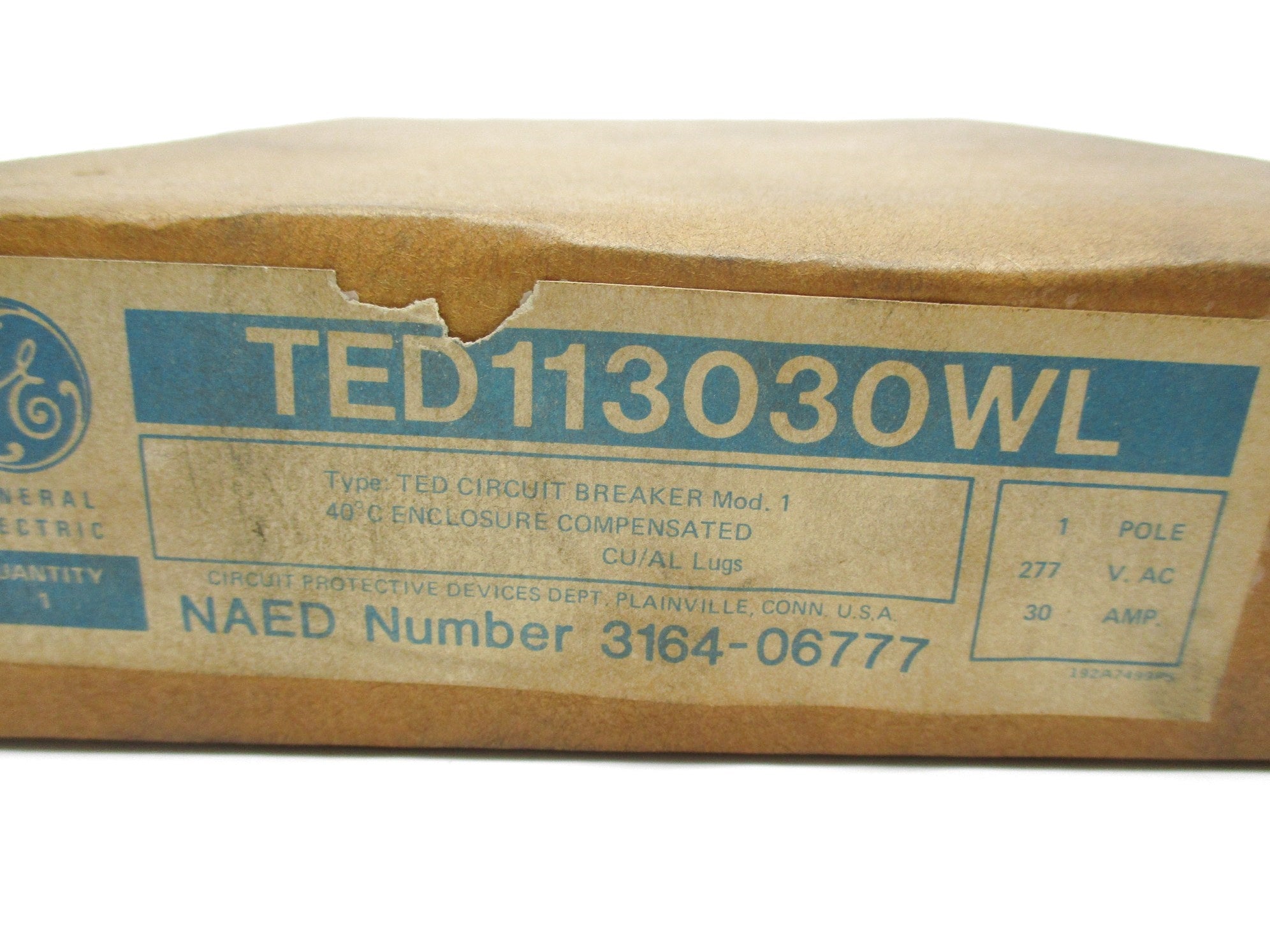 GENERAL ELECTRIC TED113030WL 30A 277VAC NSMP