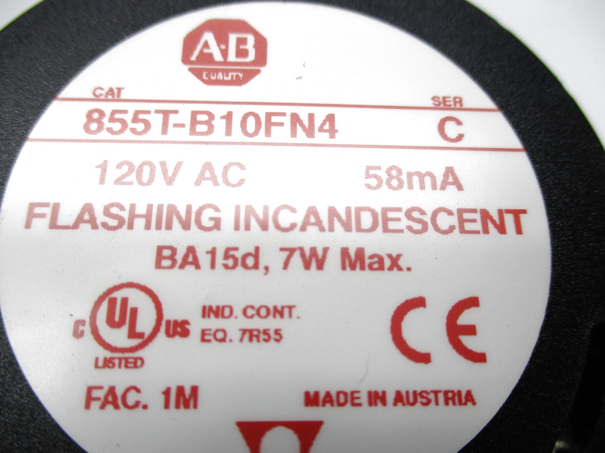 ALLEN BRADLEY 855T-B10FN4 SER. C NSNP