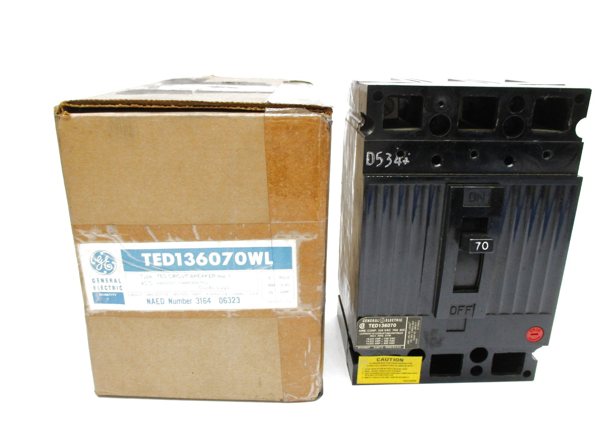 GENERAL ELECTRIC TED136070WL 70A 600VAC NSMP