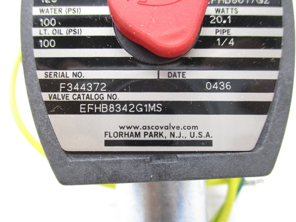 ASCO EFHB8342G1MS 120V 1/4" NSNP