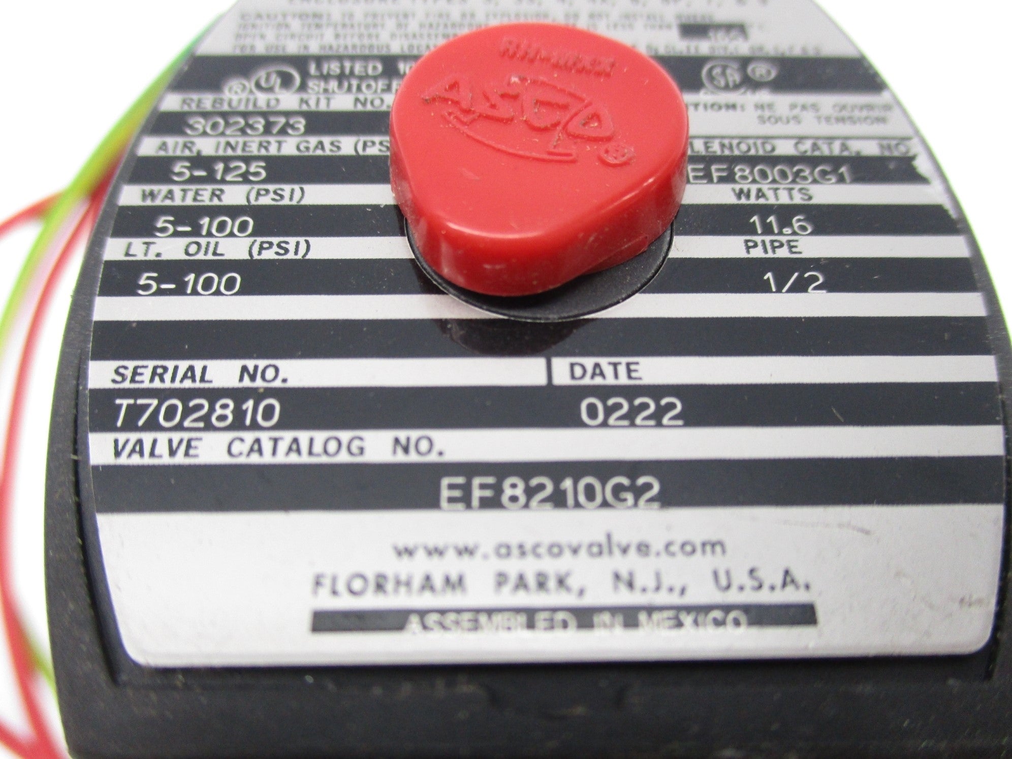 ASCO EF8210G2 24DC NSNP