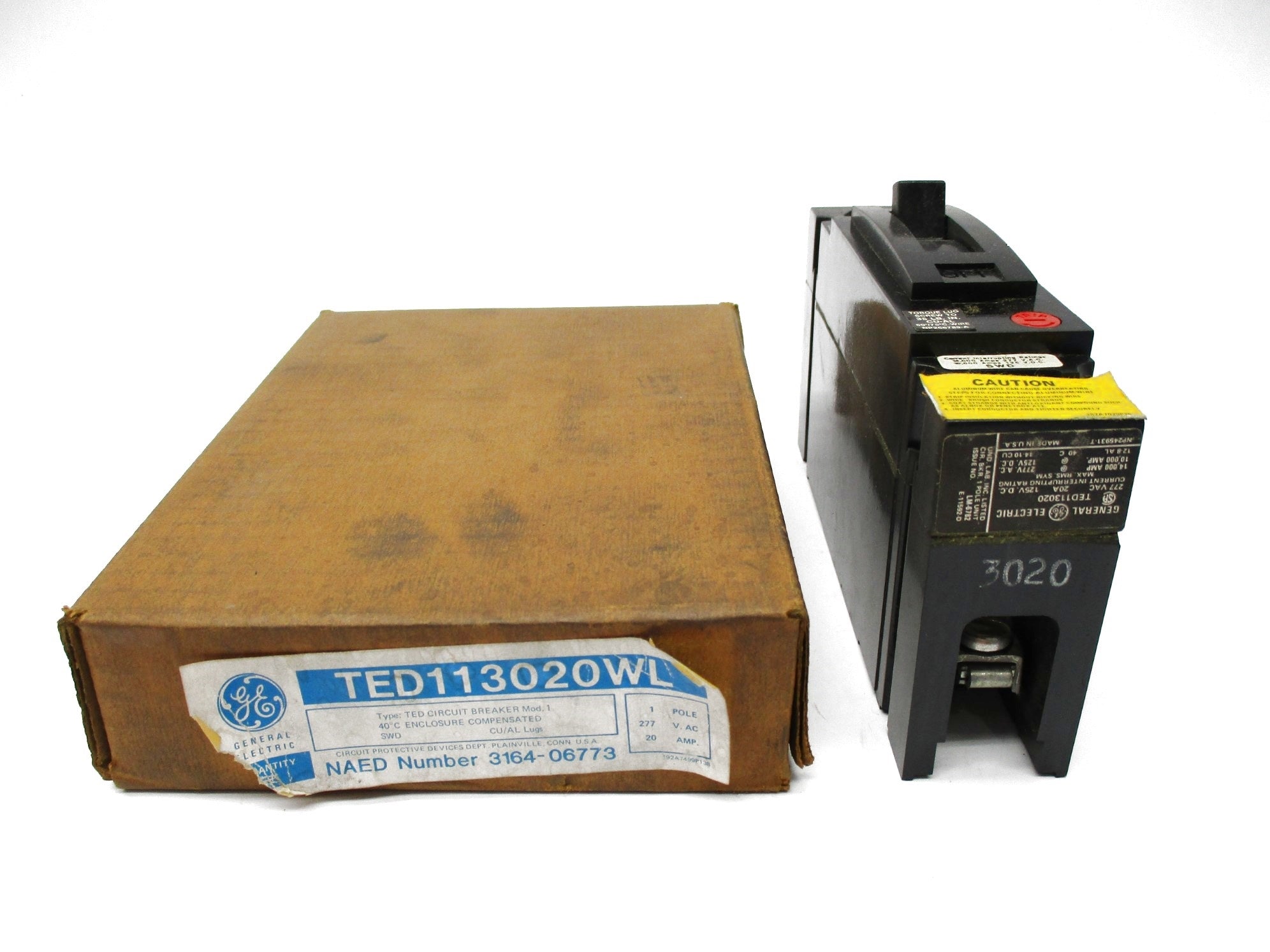 GENERAL ELECTRIC TED113020WL 277VAC 20A NSMP