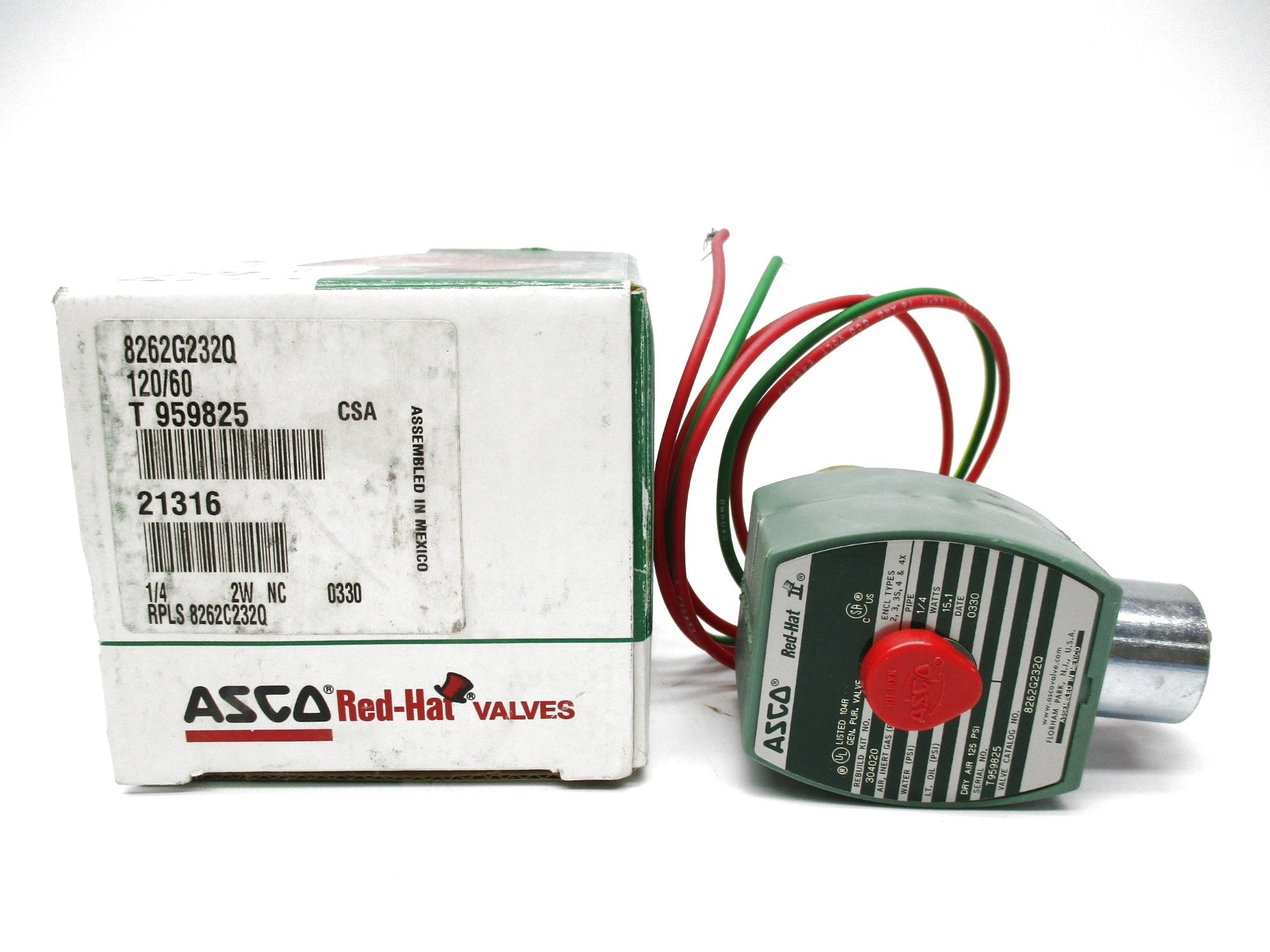 ASCO 8262G232Q 120V 1/4" NSMP