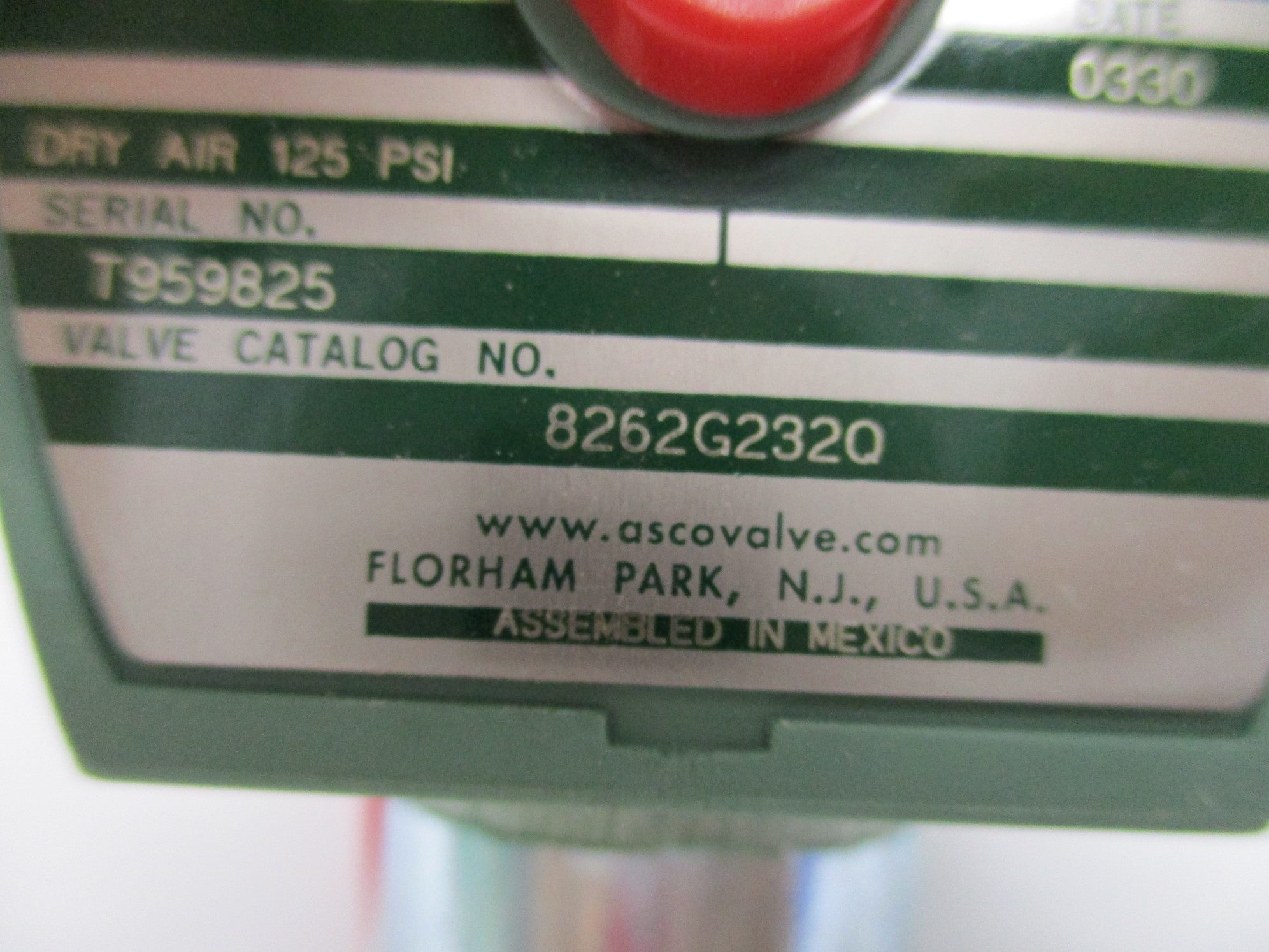 ASCO 8262G232Q 120V 1/4" NSMP