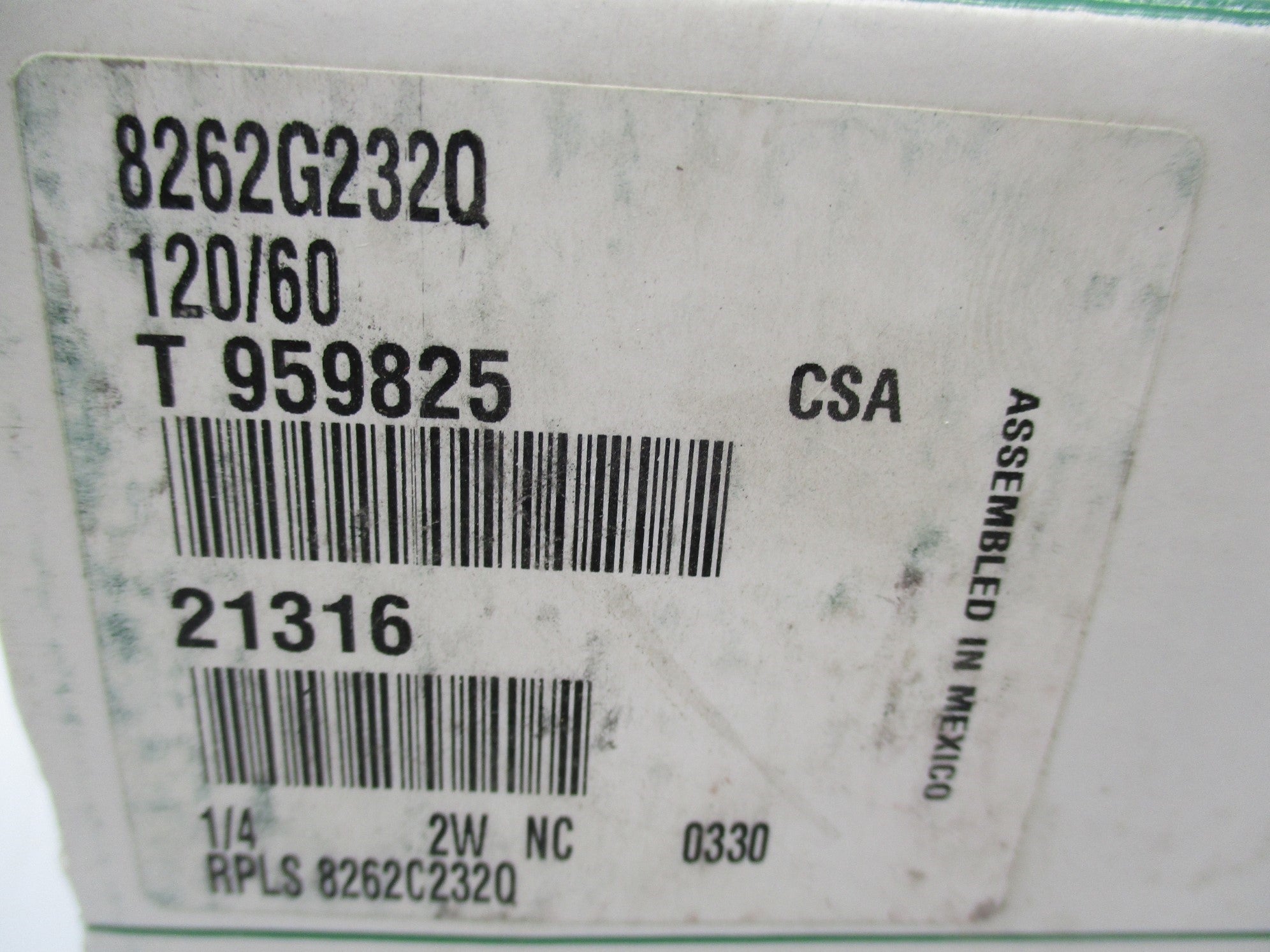 ASCO 8262G232Q 120V 1/4" NSMP