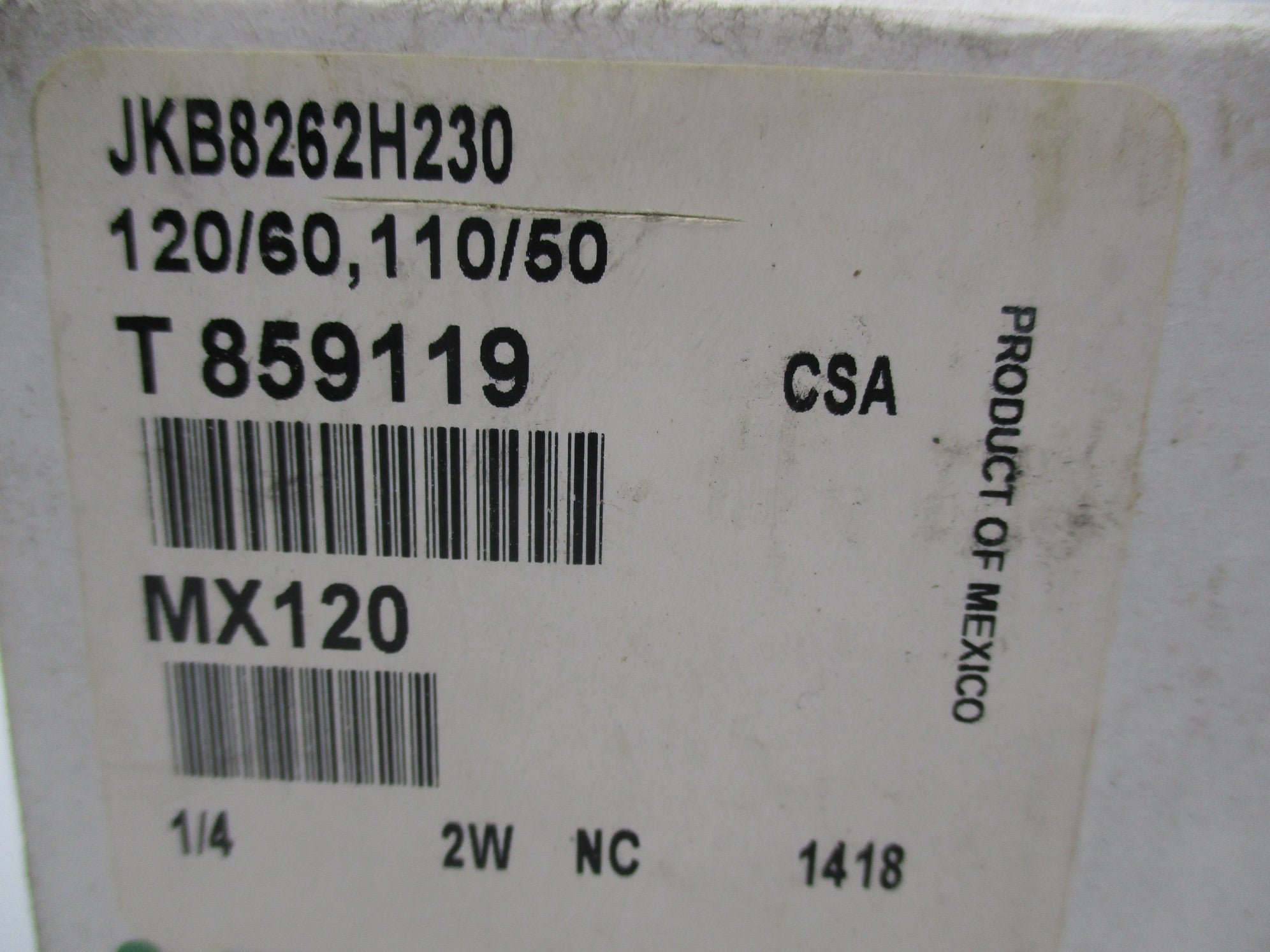 ASCO JKB8262H230 110/120V NSMP