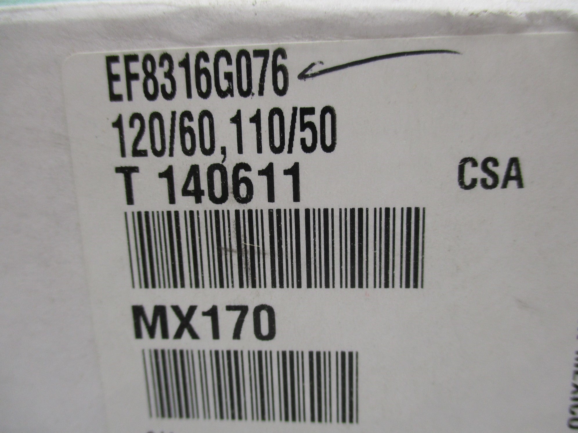 ASCO EF8316G076 110/120V 3/4" NSMP