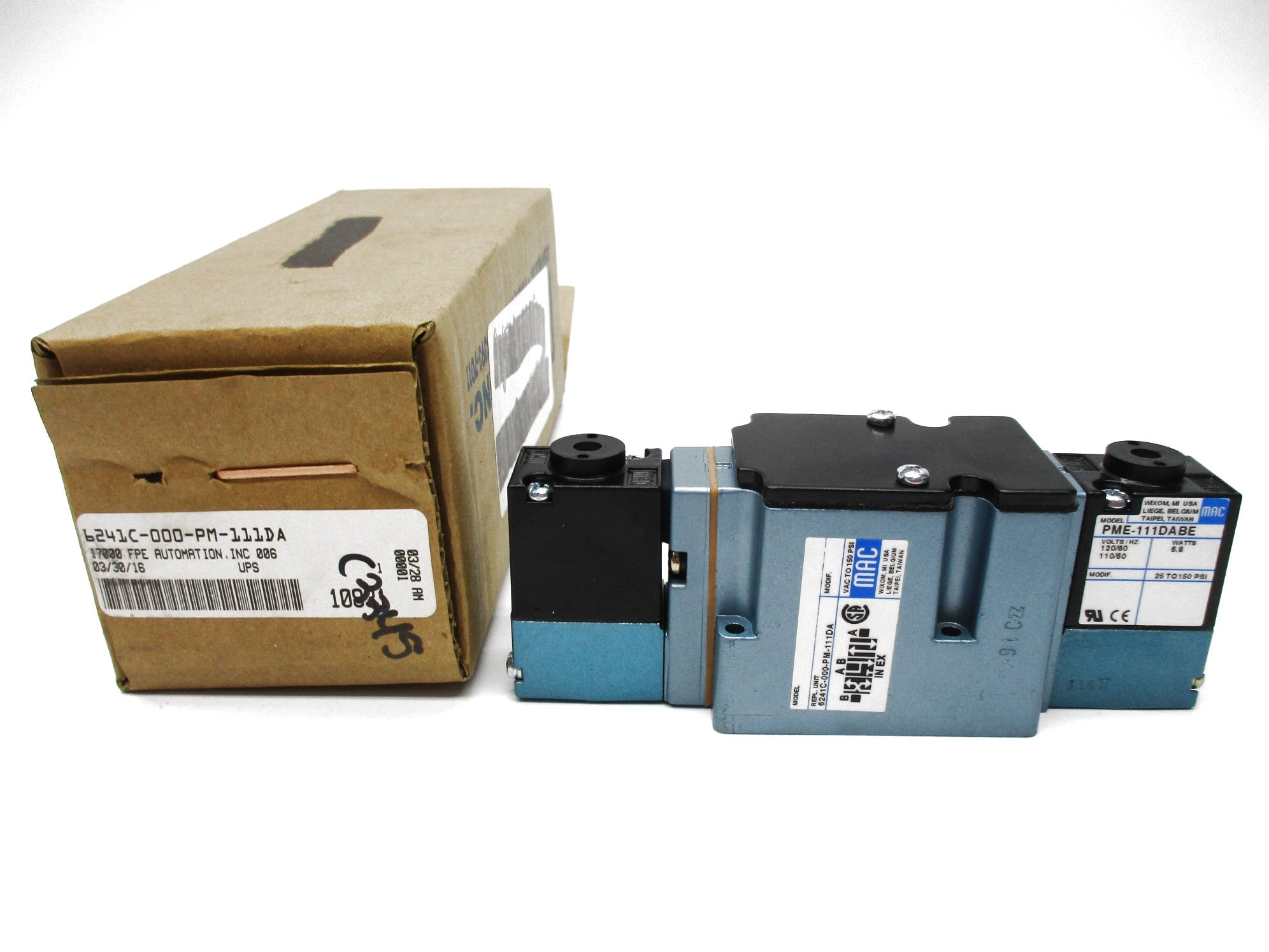 MAC 6241C-000-PM-111DA 120/60 110/50 25-150PSI NSMP