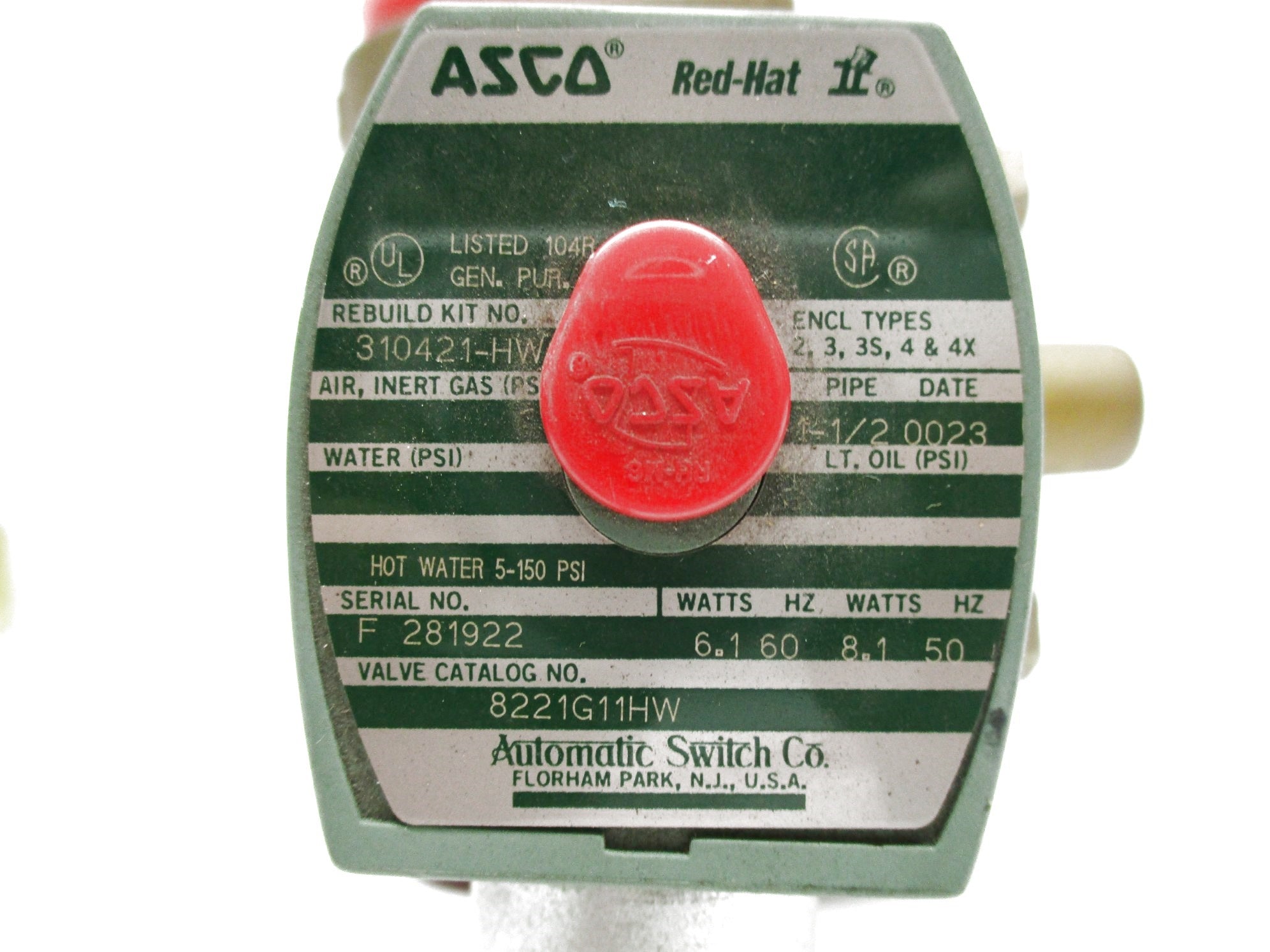 ASCO 8221G11HW 110/120V NSNP