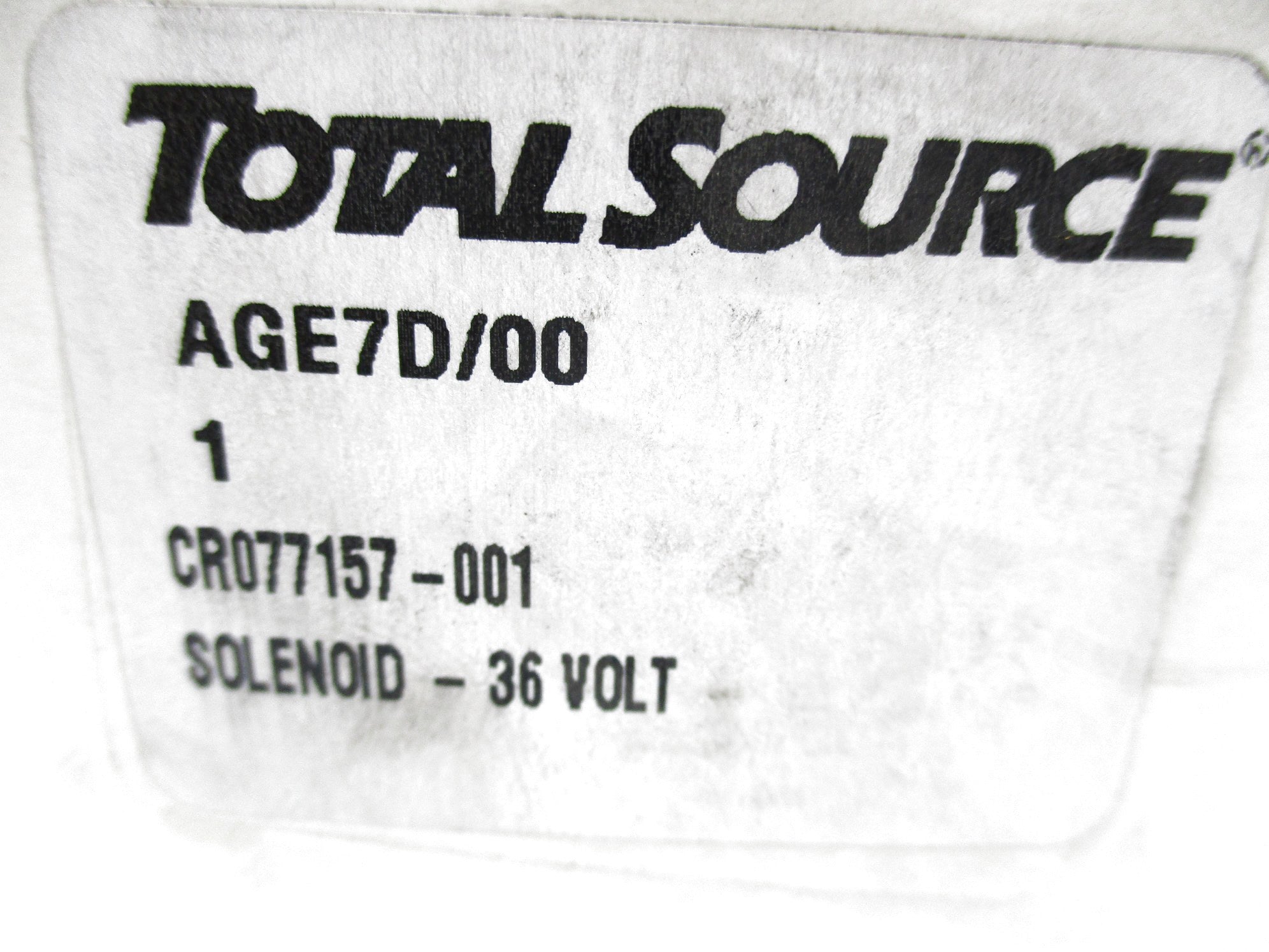 TOTAL SOURCE AGE7D/00 CR077157-001 NSMP