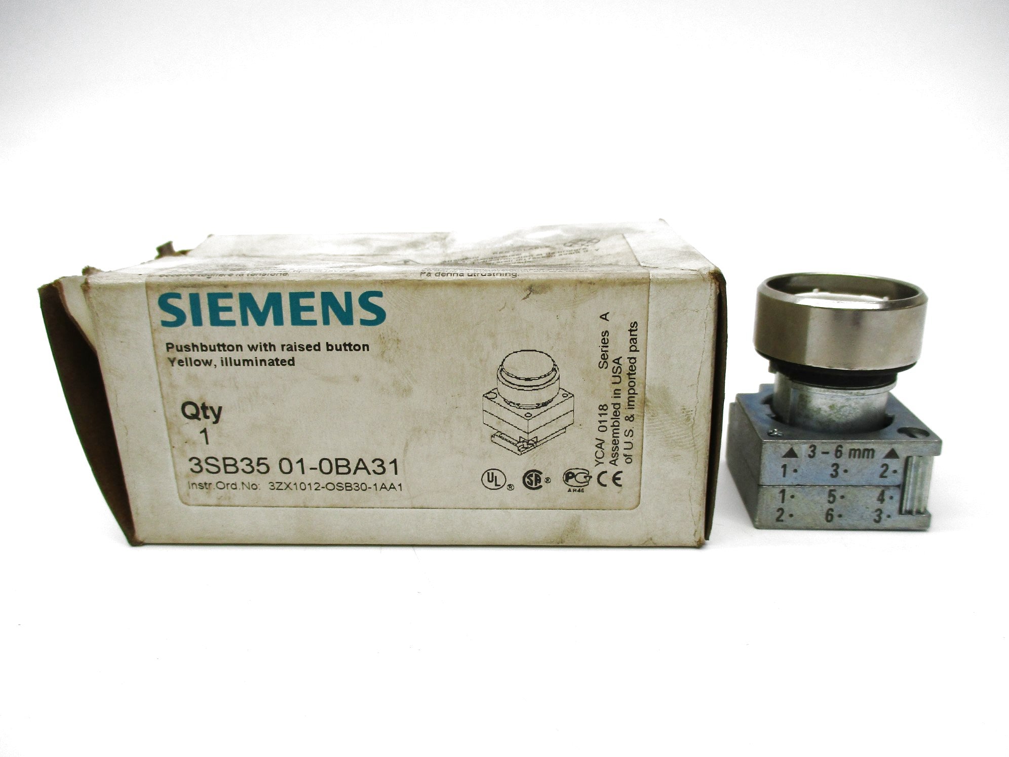 SIEMENS 3SB3501-0BA31 (AS PICTURED) NSMP