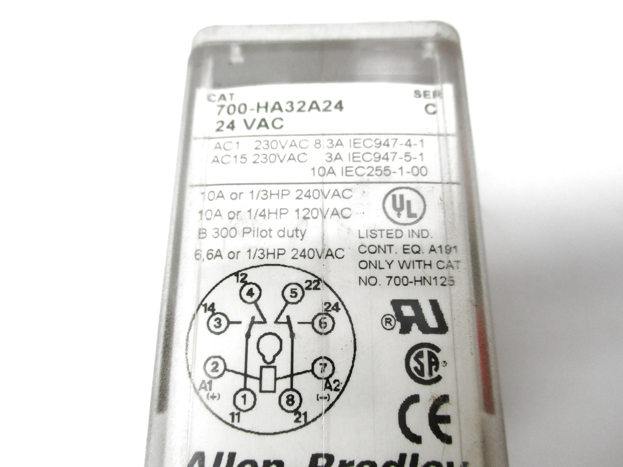 ALLEN BRADLEY 700-HA32A24 SER. C 24VAC 10A UNMP
