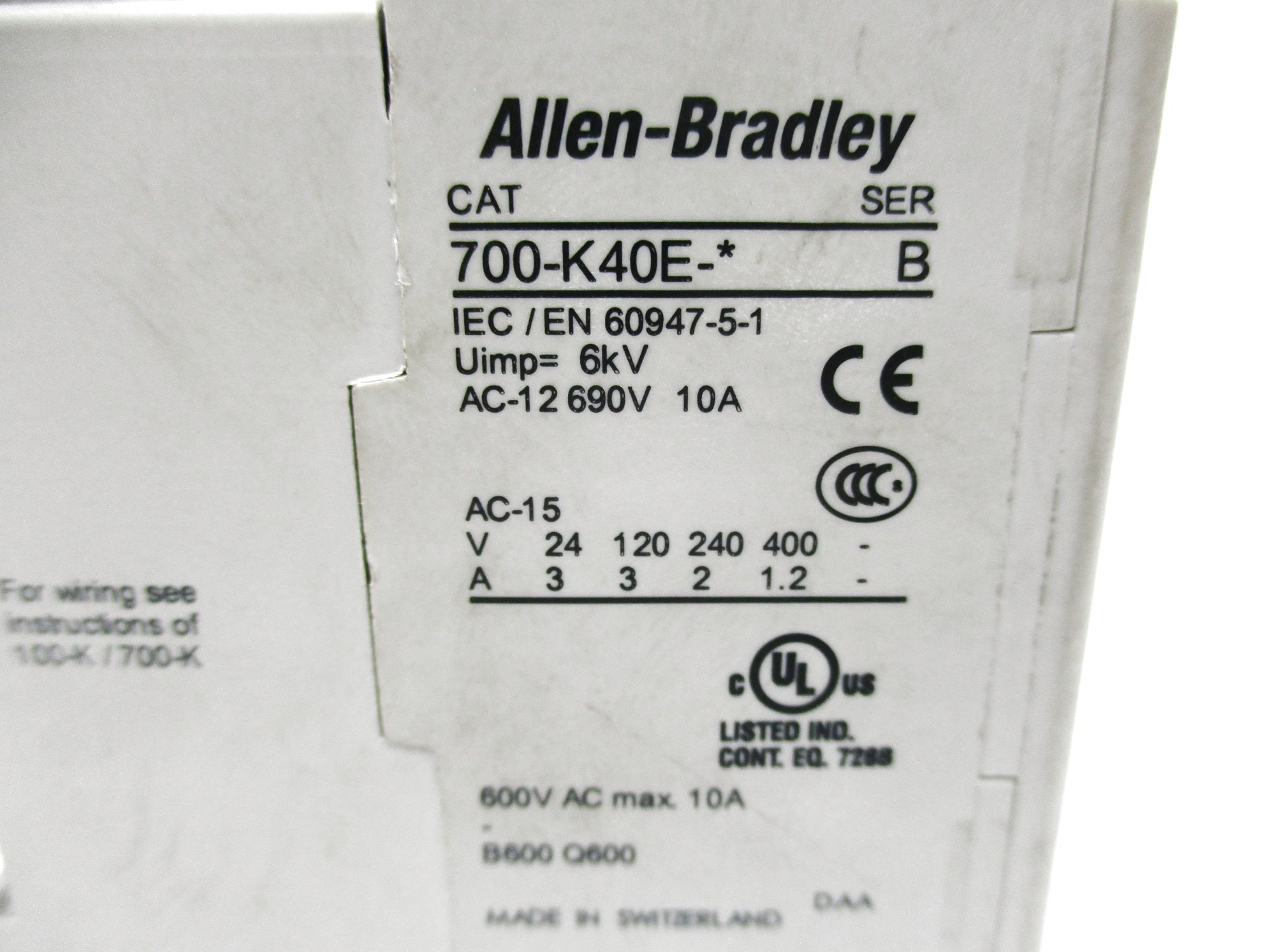 INDUSTRIAL SPARE PART 700-K40E-J SER. B 24V 10A NSNP