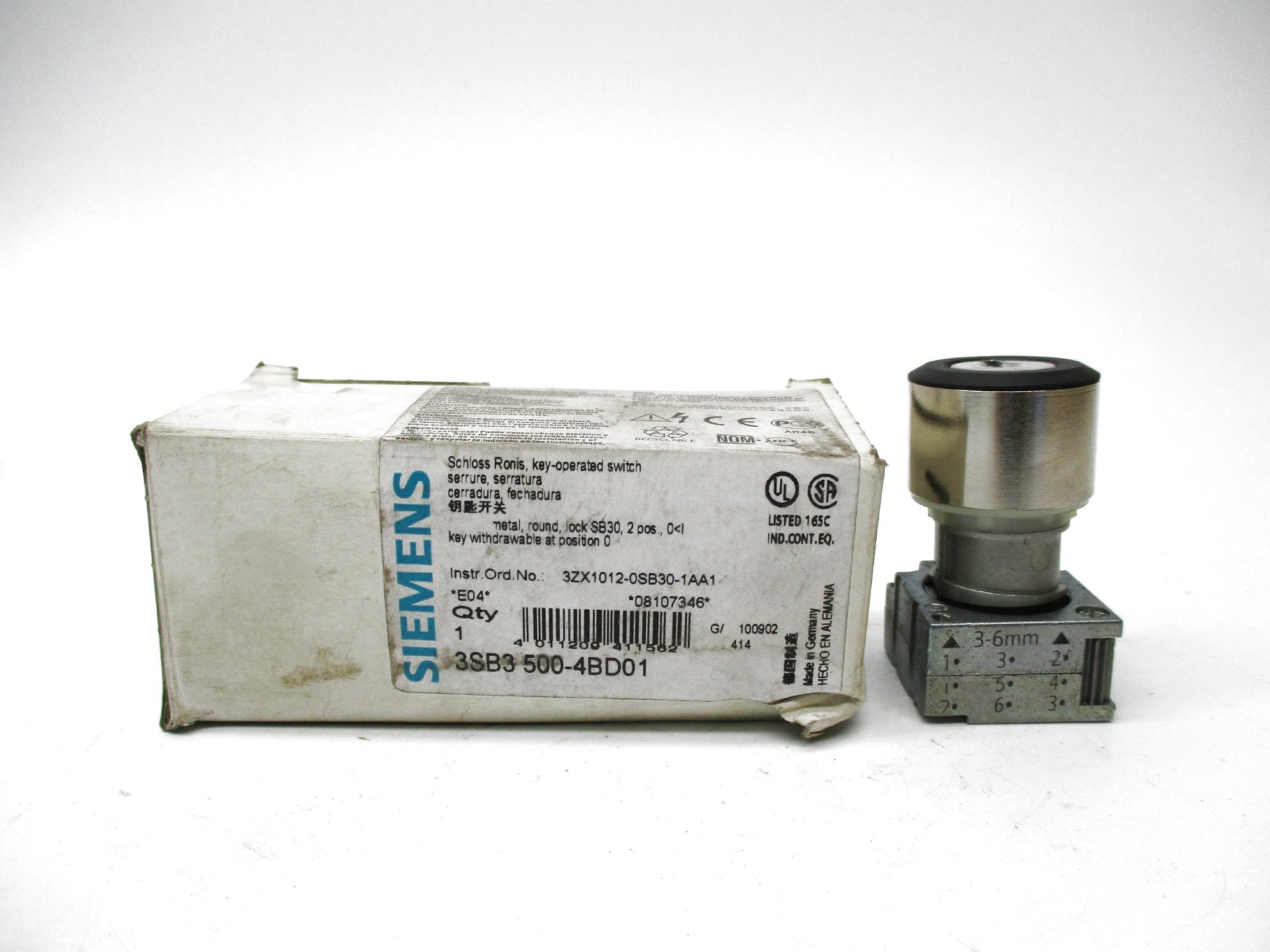 SIEMENS 3SB3500-4BD01 (W/O KEY) NSMP