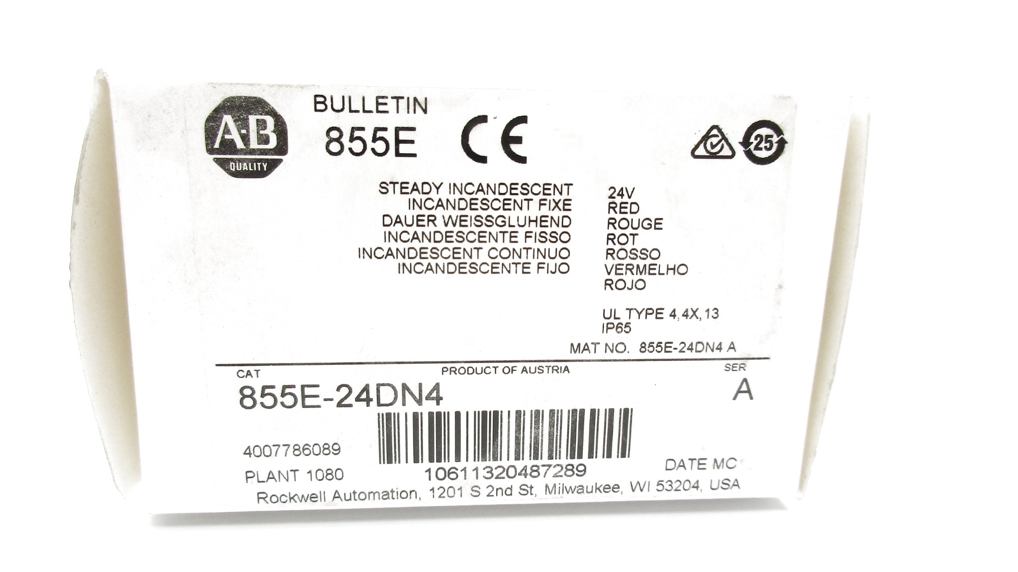ALLEN BRADLEY 855E-24DN4 SER. A (WH) NSMP