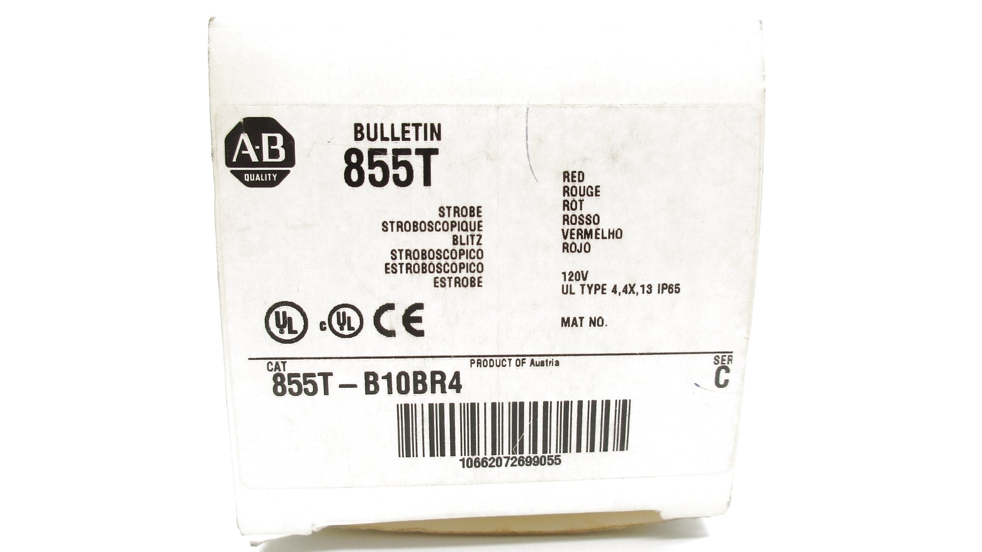 ALLEN BRADLEY 855T-B10BR4 SER. C (WH) NSMP