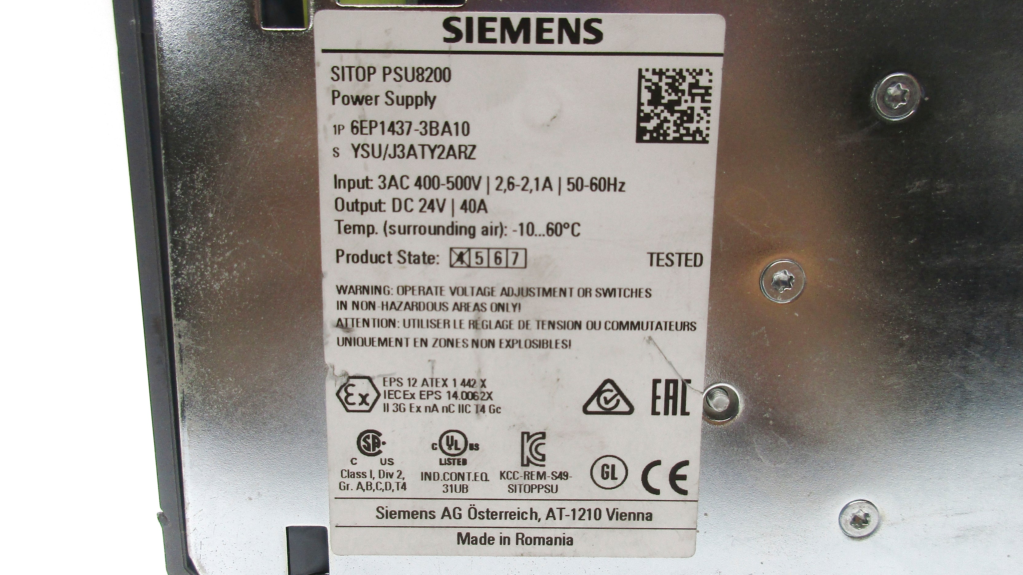 SIEMENS 6EP1437-3BA10 (AS PICTURED) UNMP