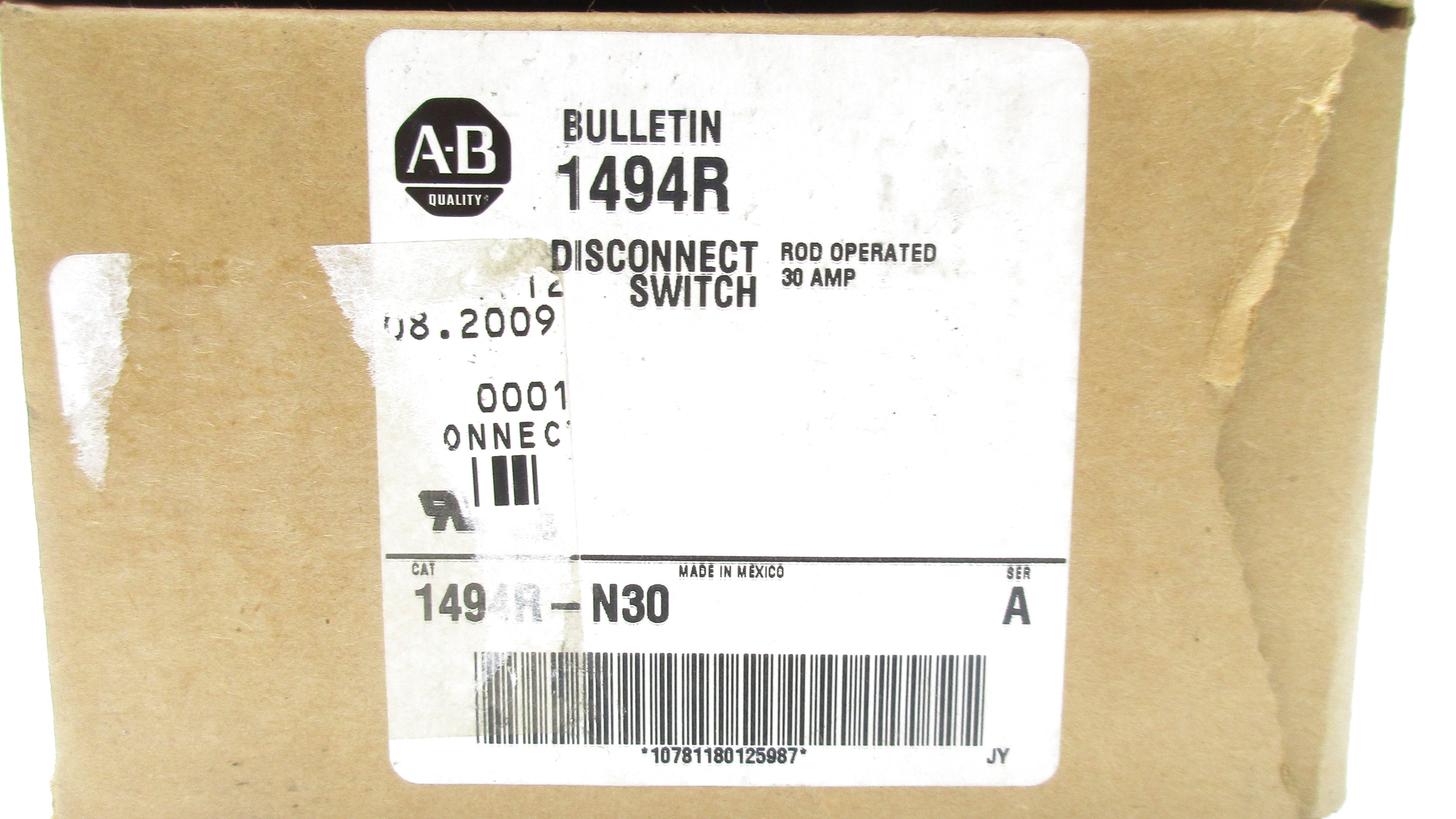 ALLEN BRADLEY 1494R-N30 SER. A (AS PICTURED) (BR/WH) NSMP