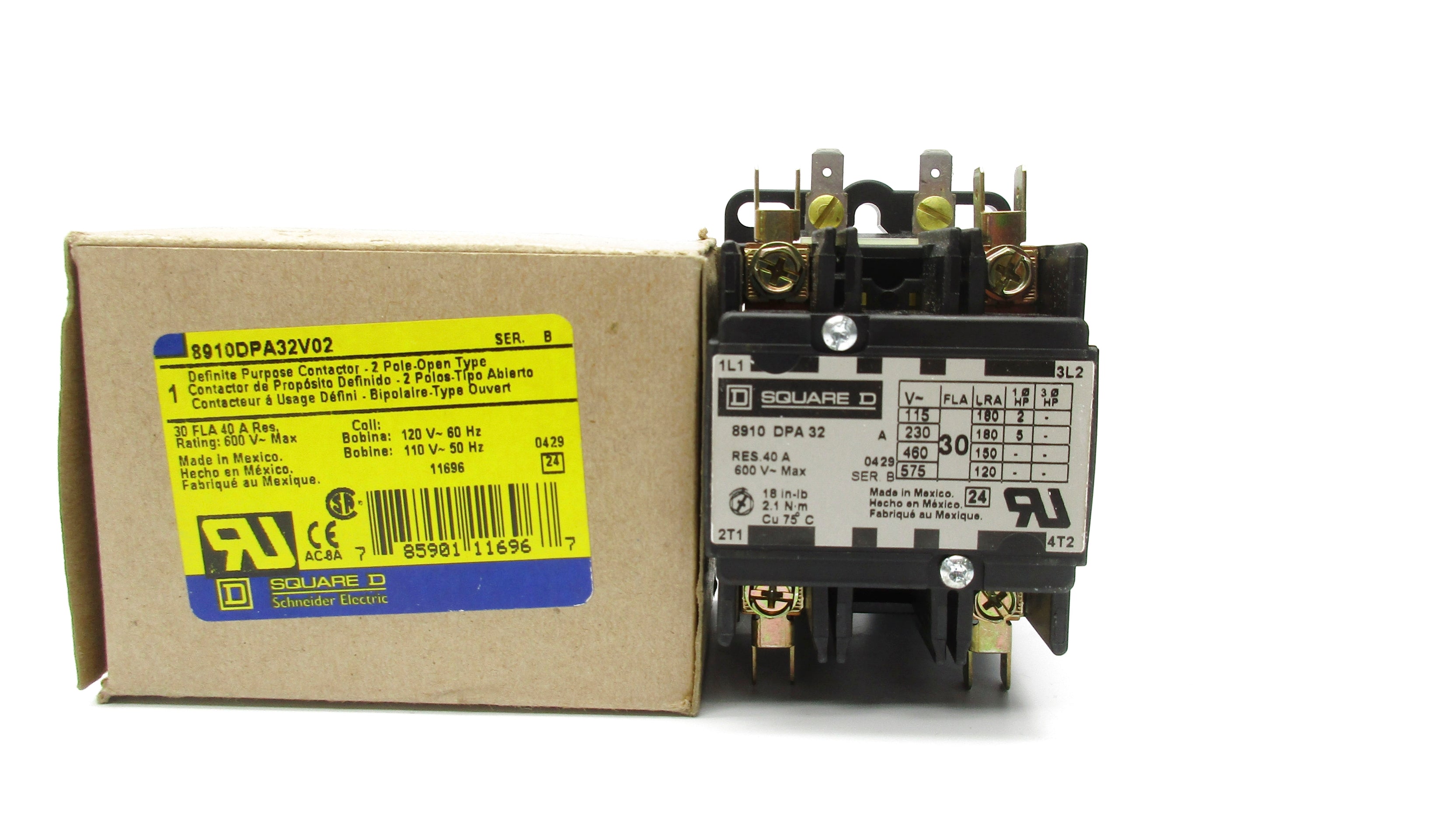 SQUARE D 8910DPA32V02 110/120V NSMP
