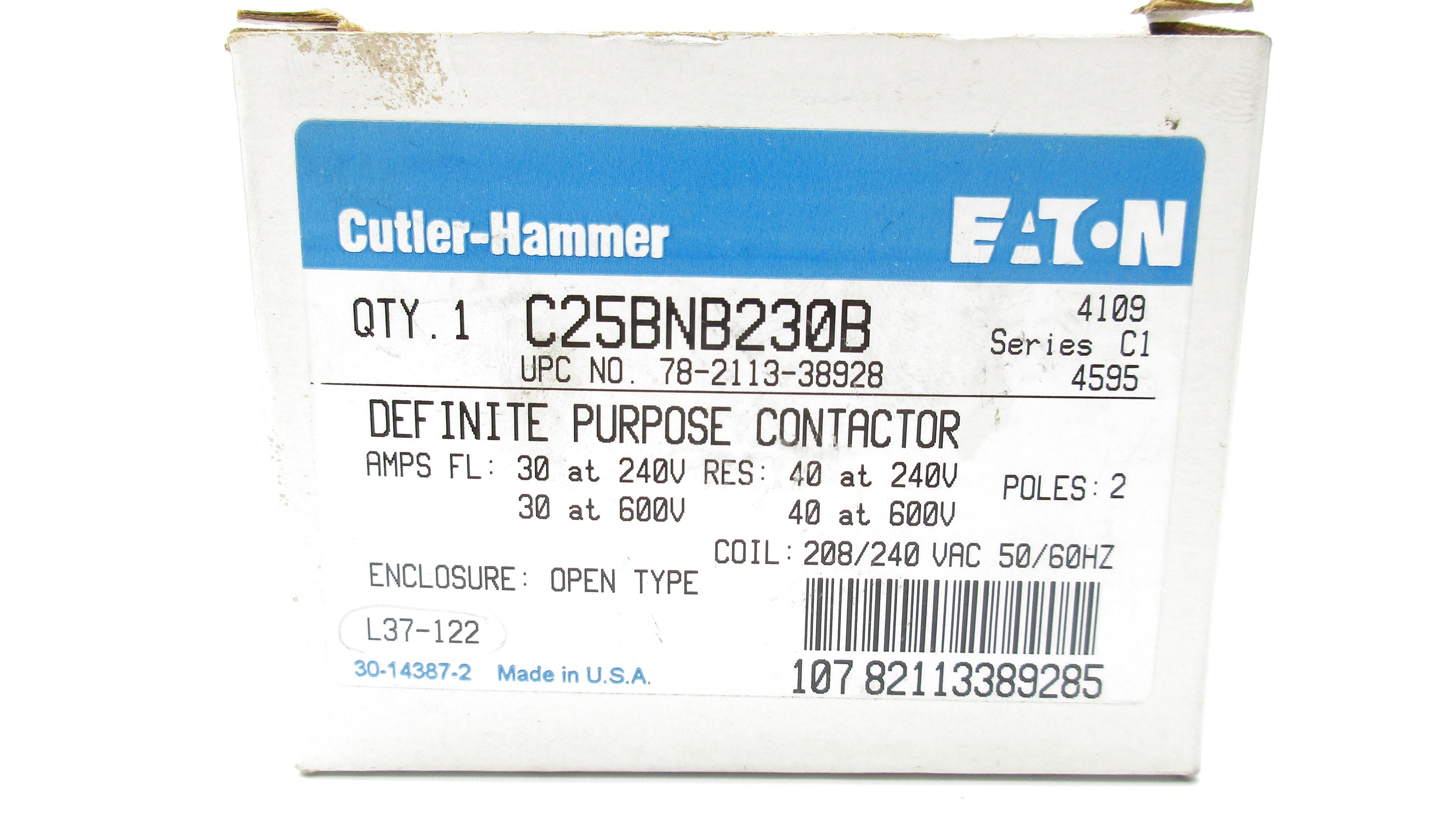 CUTLER HAMMER C25BNB230B 208/240VAC NSMP