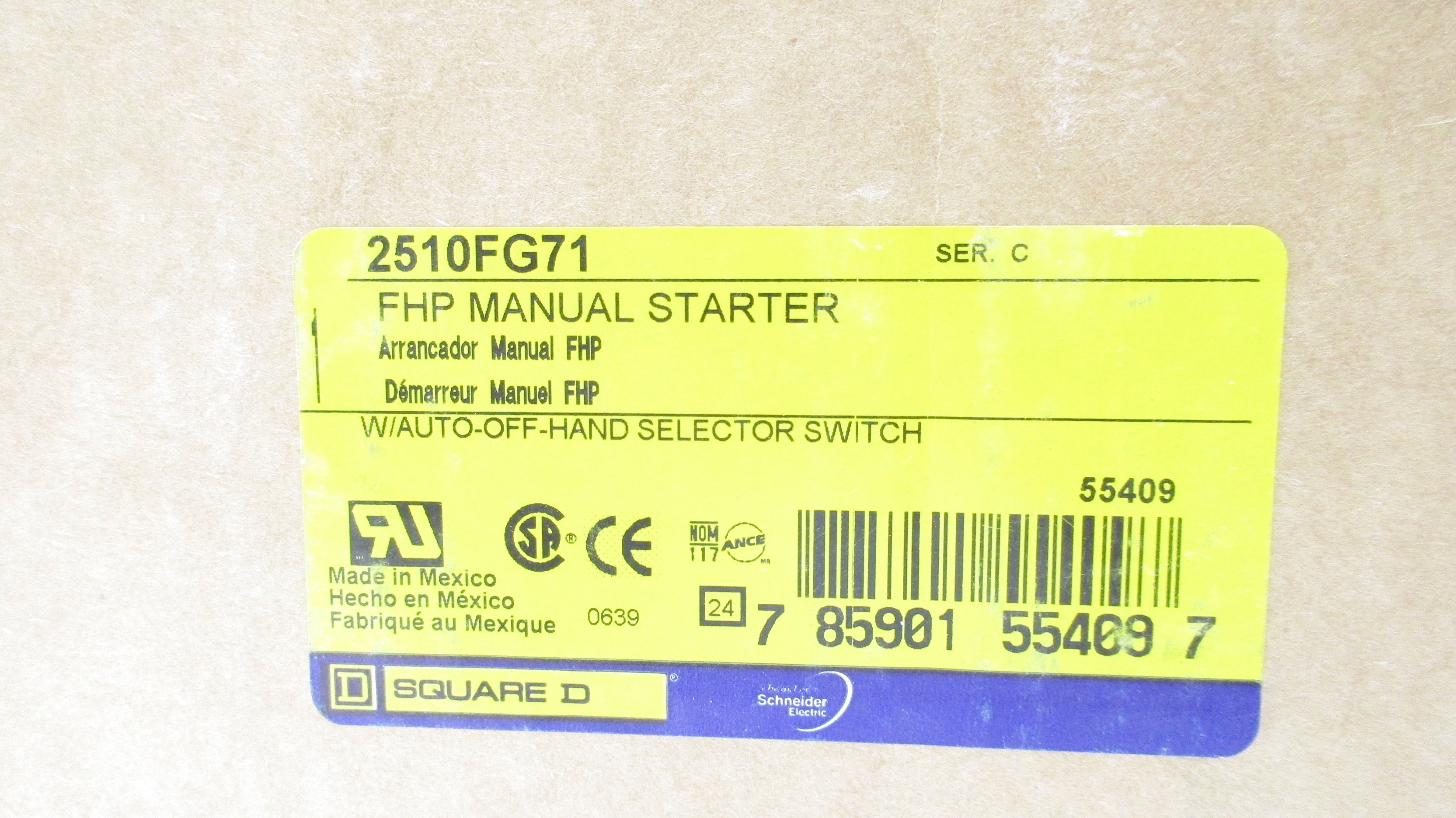 SQUARE D 2510FG71 NSMP