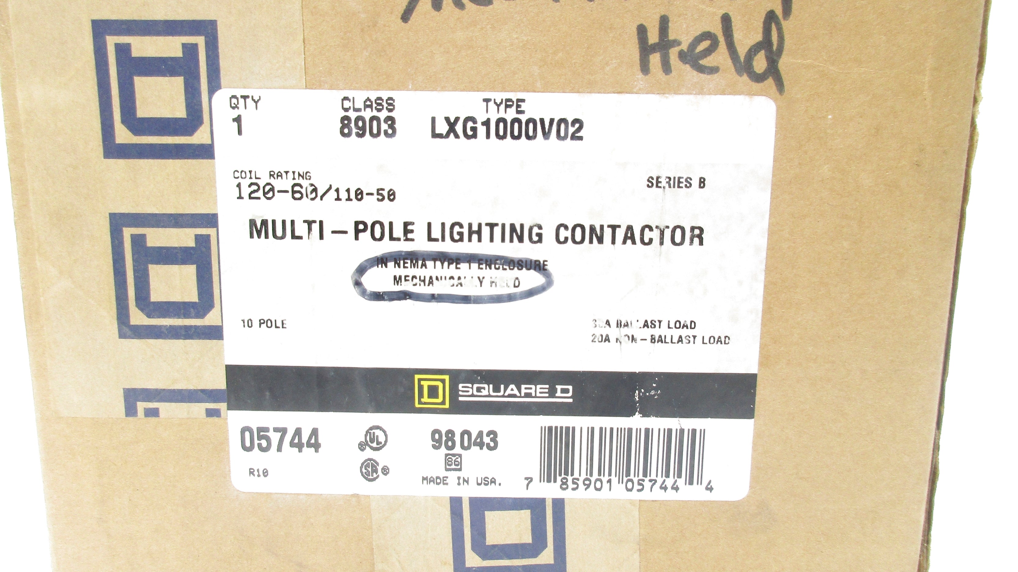 SQUARE D 8903LXG1000V02 SER. B 110/120V NSMP