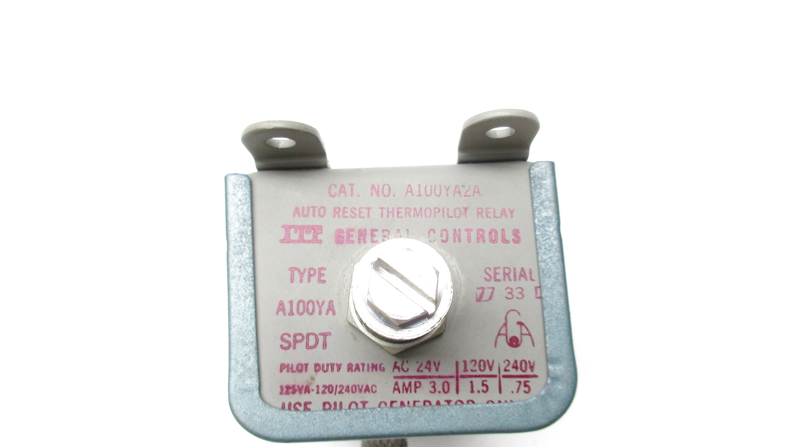 ITT GENERAL CONTROLS A100YA2A 120/240VAC 3.0A NSNP