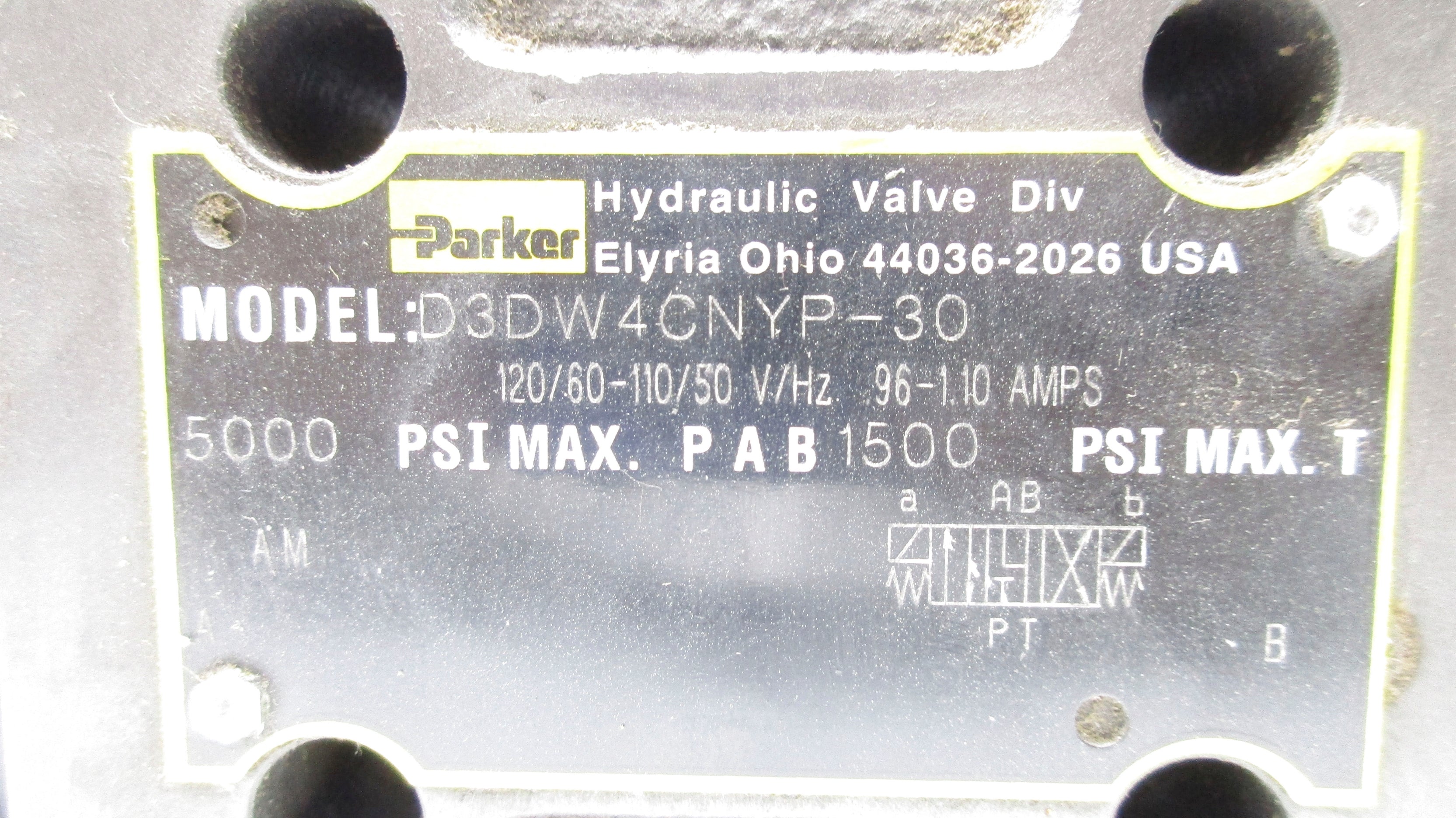 PARKER D3DW4CNYP-30 110/120V 5000PSI UNMP