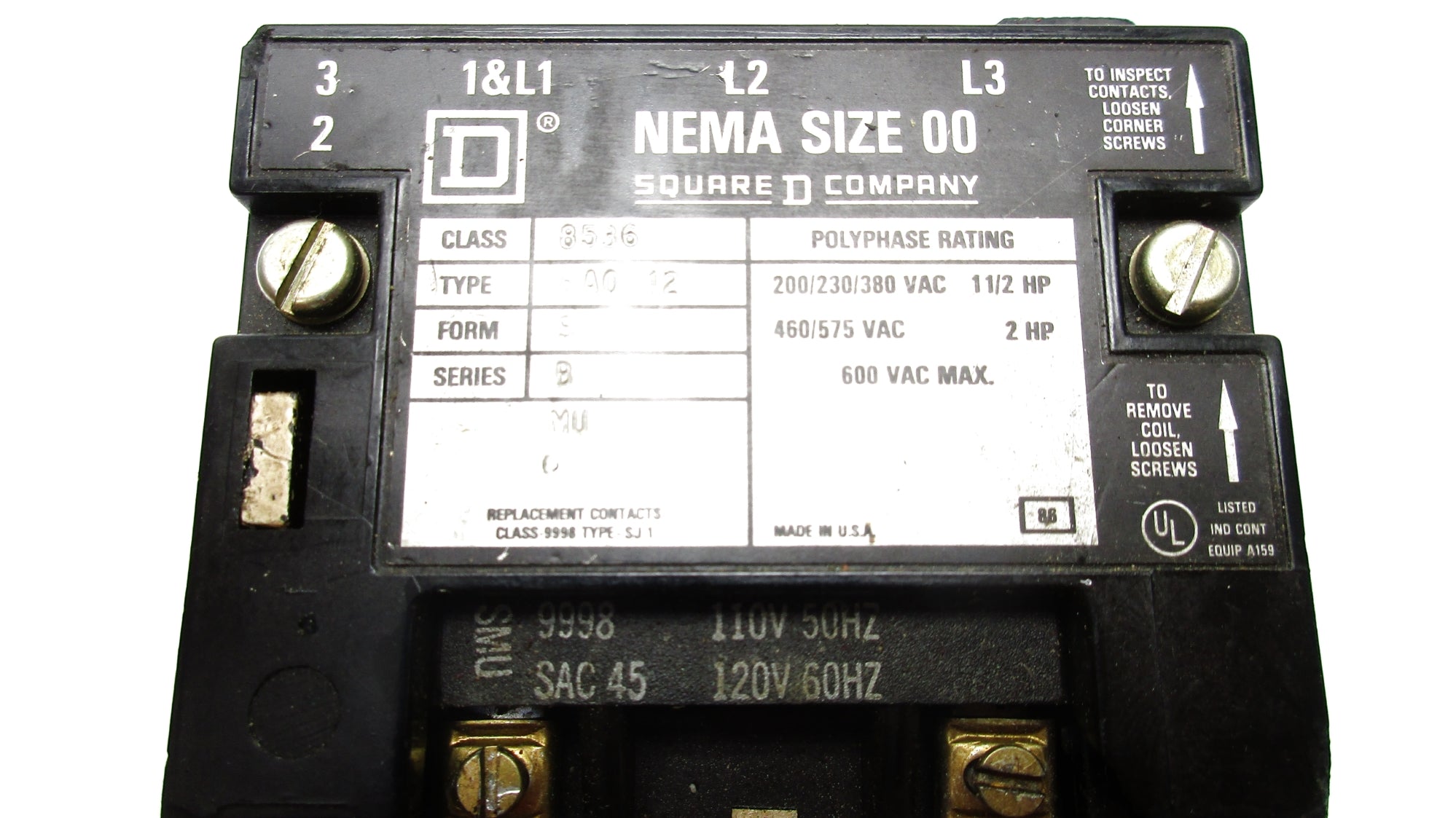 SQUARE D 8536SAO12 SER.S UNMP