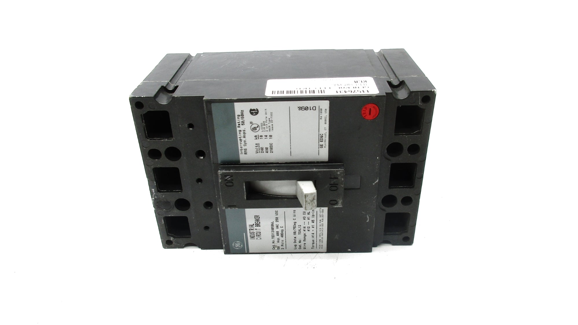 GENERAL ELECTRIC TED134050WL 480VAC 50A  UNMP