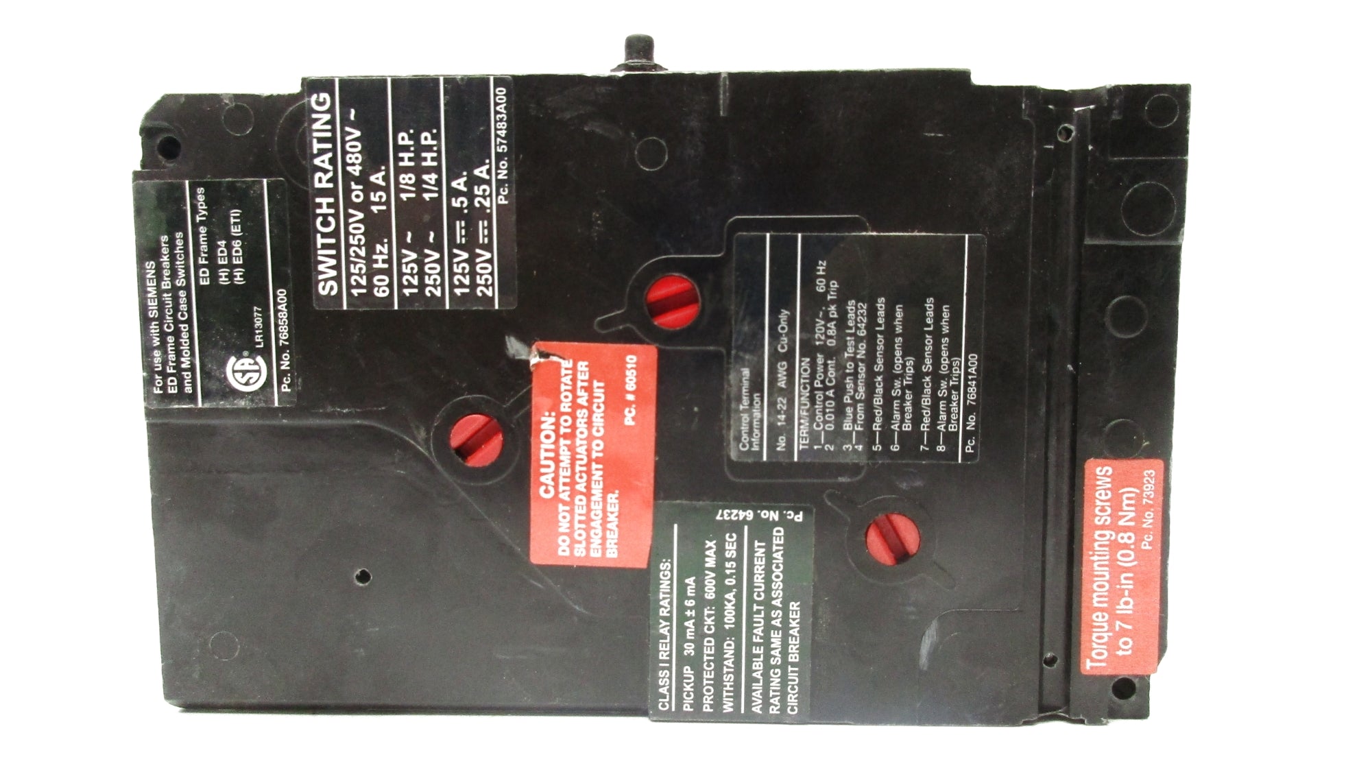 SIEMENS GF01ED60BC 125-250V .25A UNMP